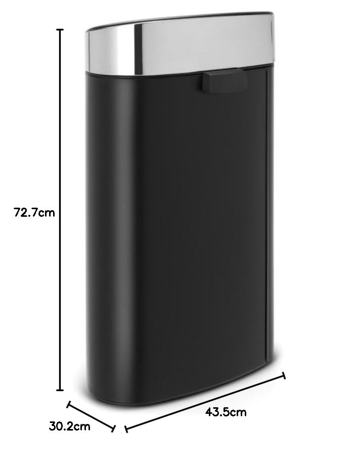 Touch Abfalleimer, 40 L, 40 Liter Matt Black