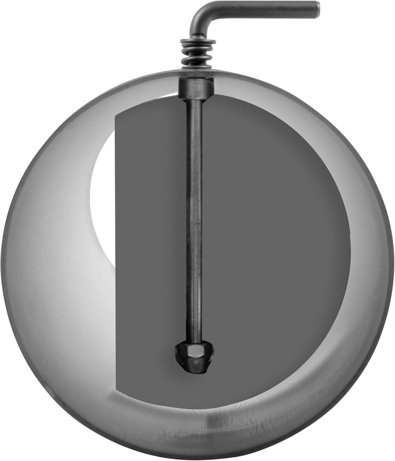 Ofenrohr 150mm mit Drosselklappe, 50cm lang, ‎50 cm Ofenrohr mit Drosselklappe - Ø 150 mm, Gussgrau