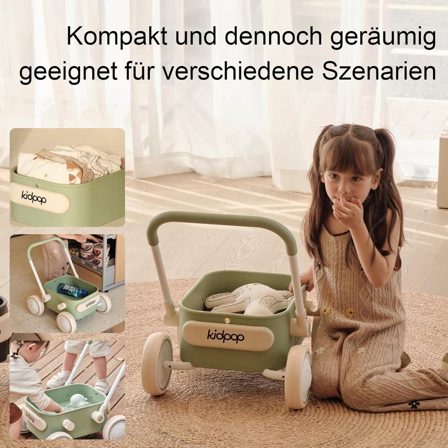 2-in-1 Baby Lauflernwagen Pula, grün
