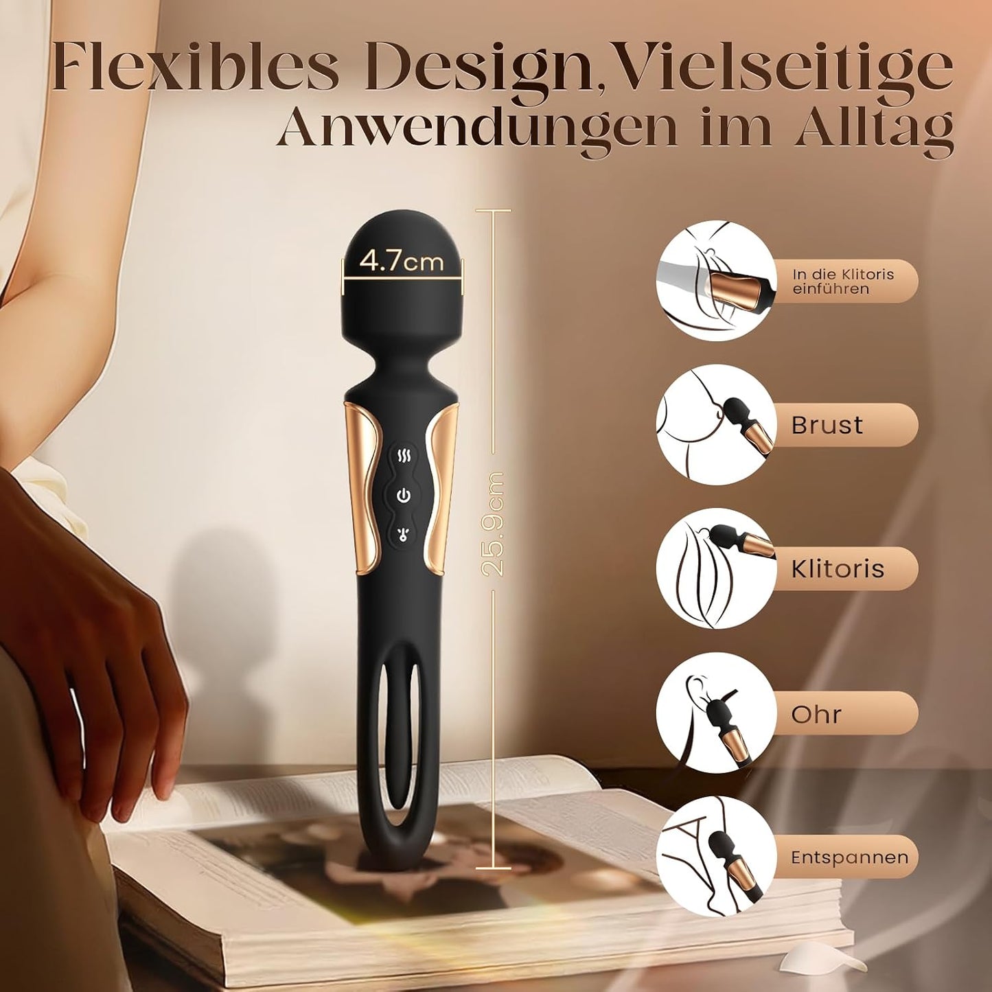 KI-Sync 3-in-1 Doppelkopf-Vibrator mit App-Steuerung