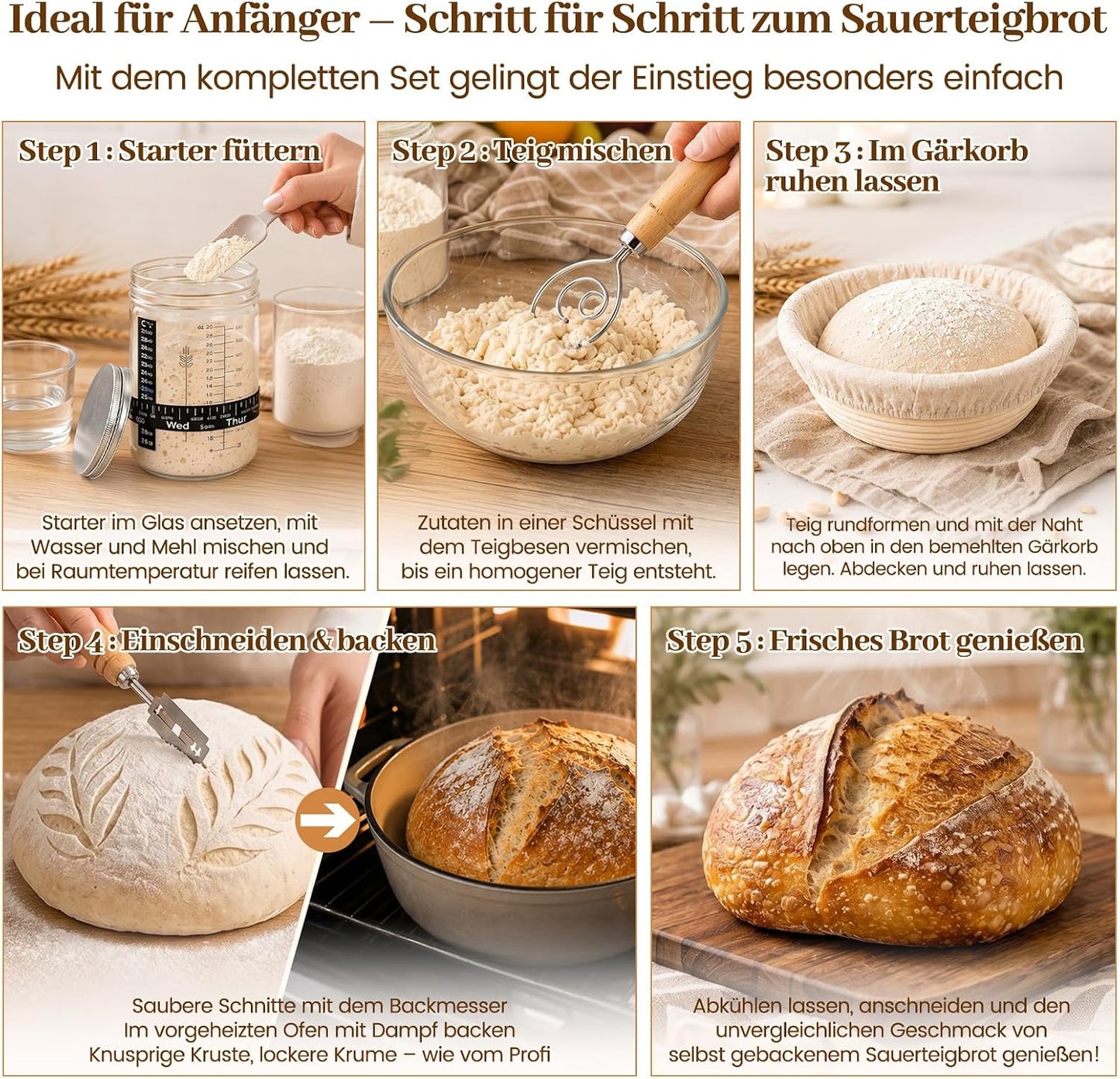 21-teiliges Sauerteig Starter-Set