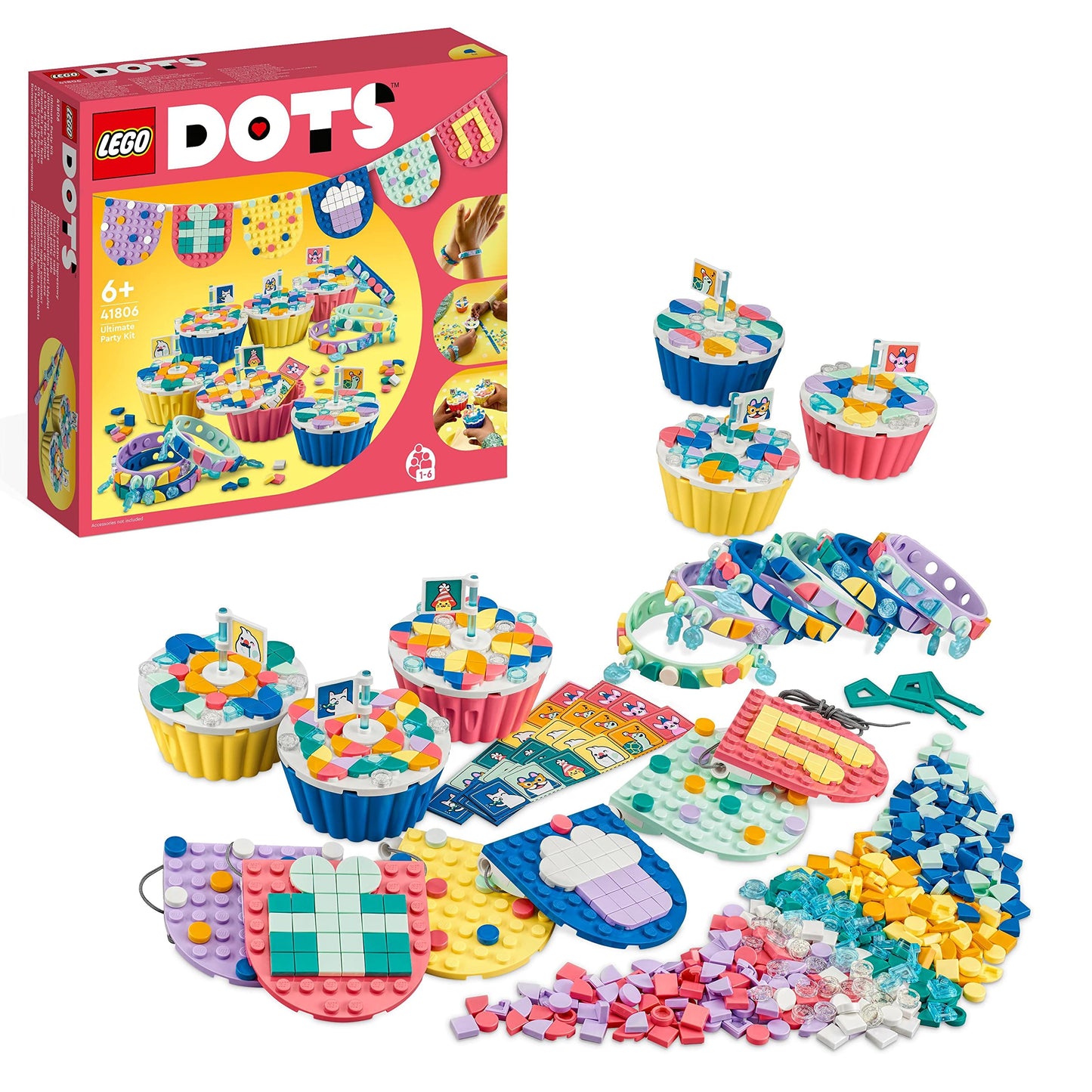 41806 DOTS Ultimatives Partyset, Konstruktionsspielzeug, Spielzeug
