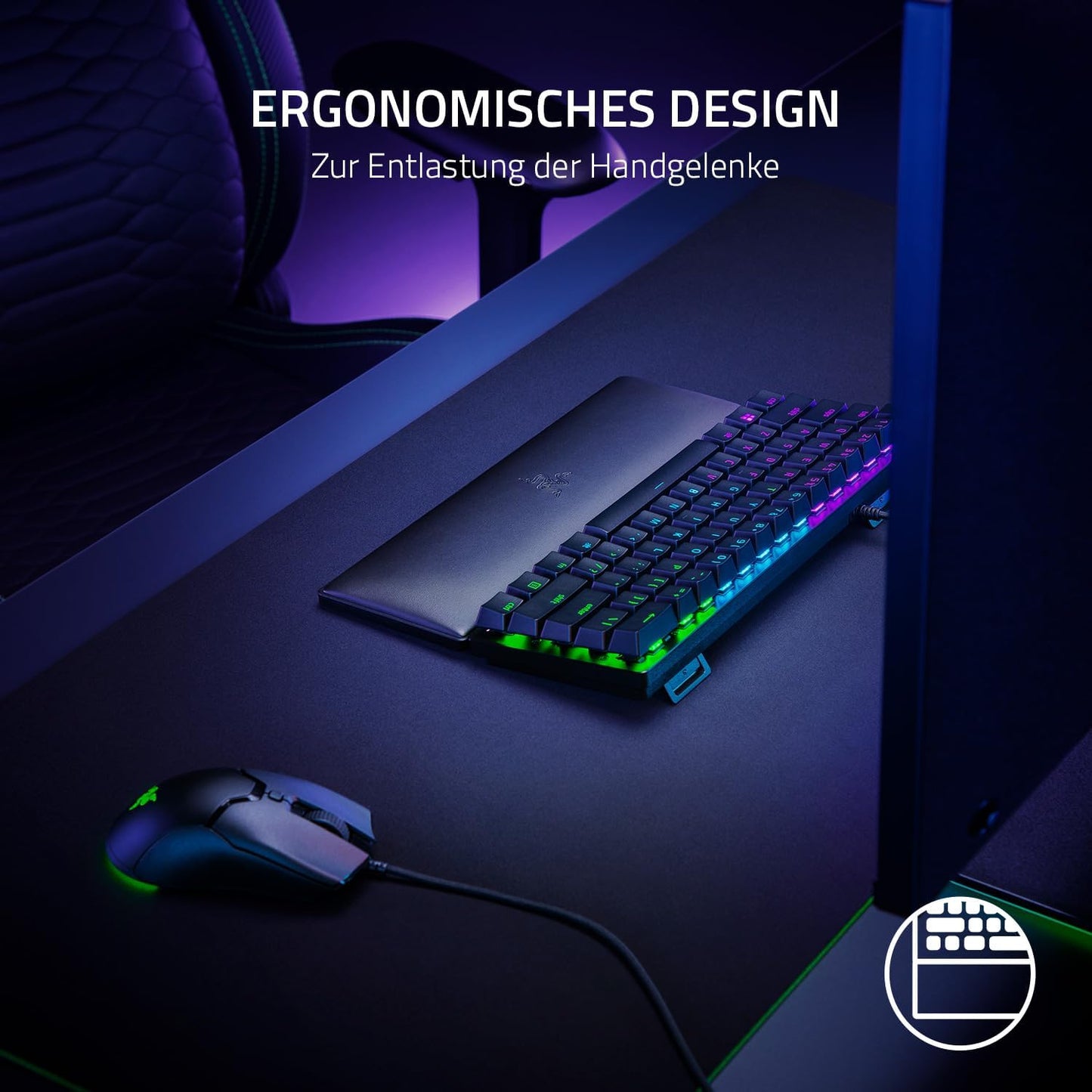 Ergonomische Handgelenkauflage für Mini-Tastaturen, Handballenauflage (Mini) Einfarbig