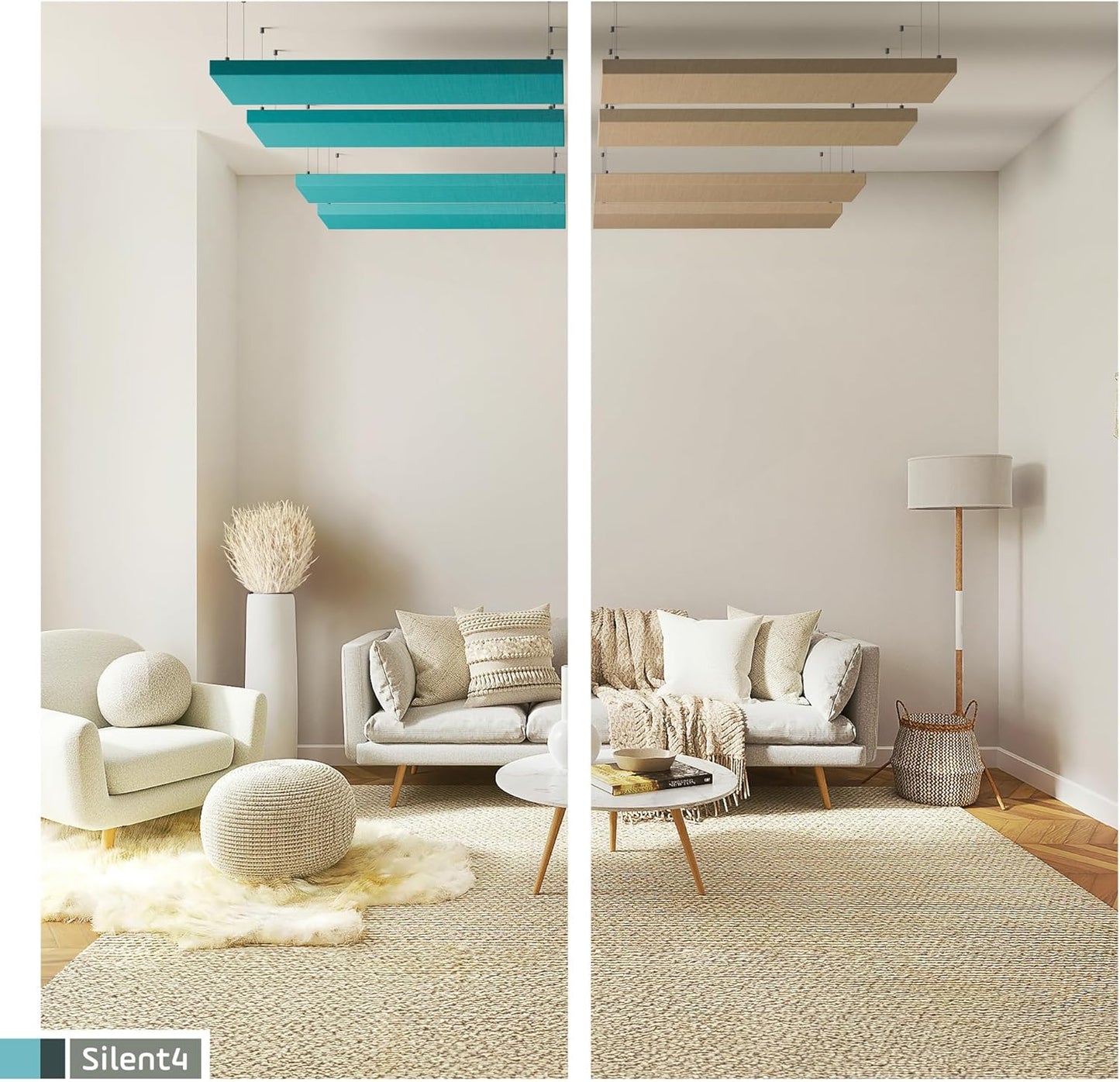 Akustikpaneele für die Decke (114 x 33 x 5 cm), Decke: 114x33x5cm 01_Jeans