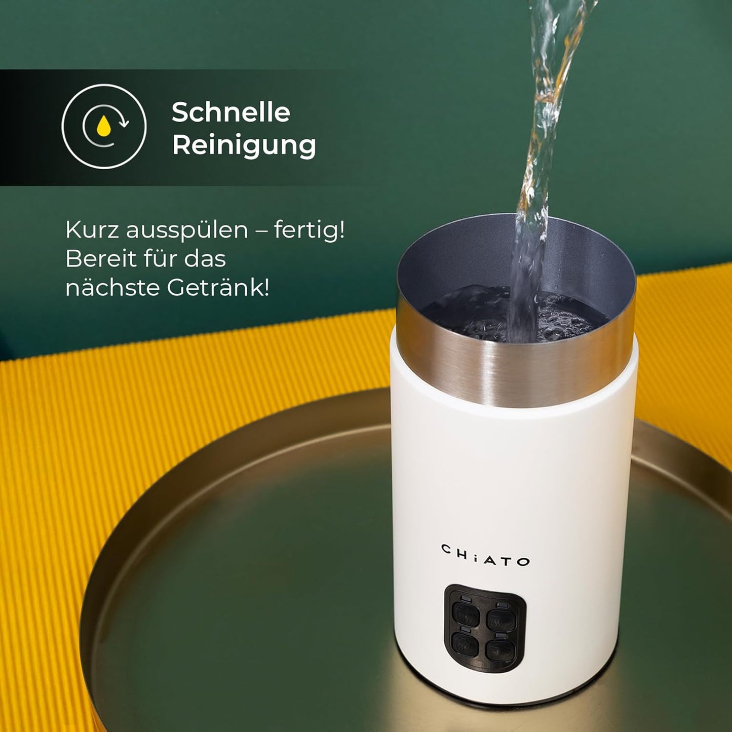 4-in-1 Milchaufschäumer & Milchkocher, White