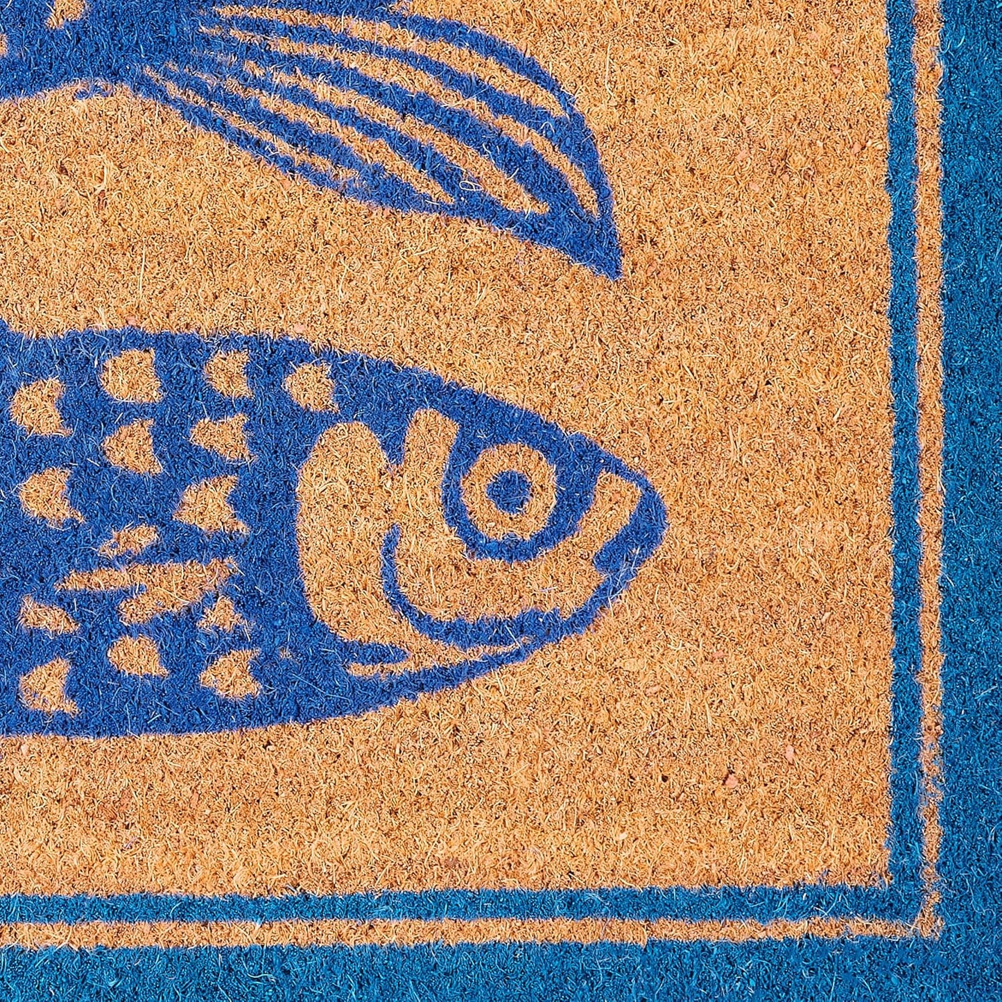 Antirutsch Fussmatte, Fische - Blau