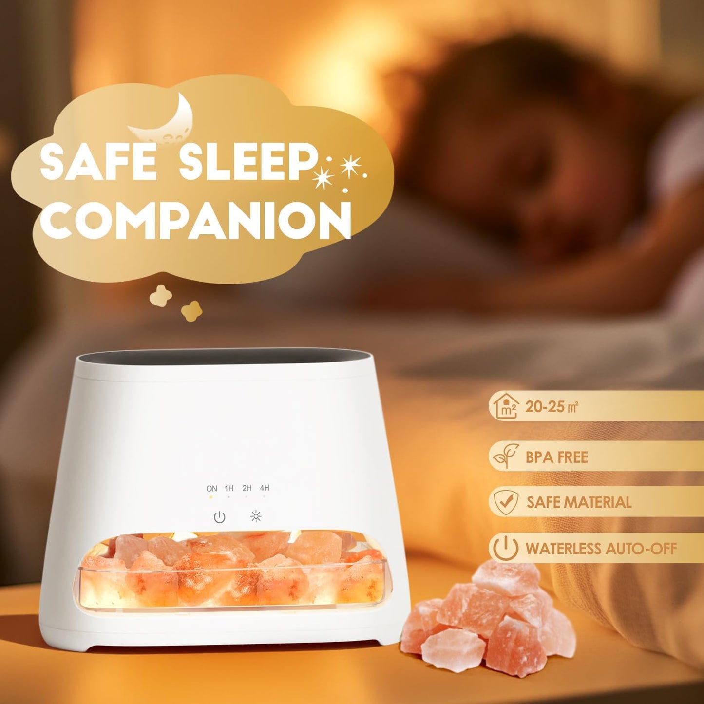 Aroma Diffuser mit LED-Flammeneffekt, Rgb Weiss