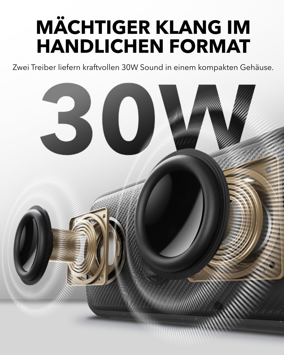 Motion 300 Bluetooth-Lautsprecher, Schwarz