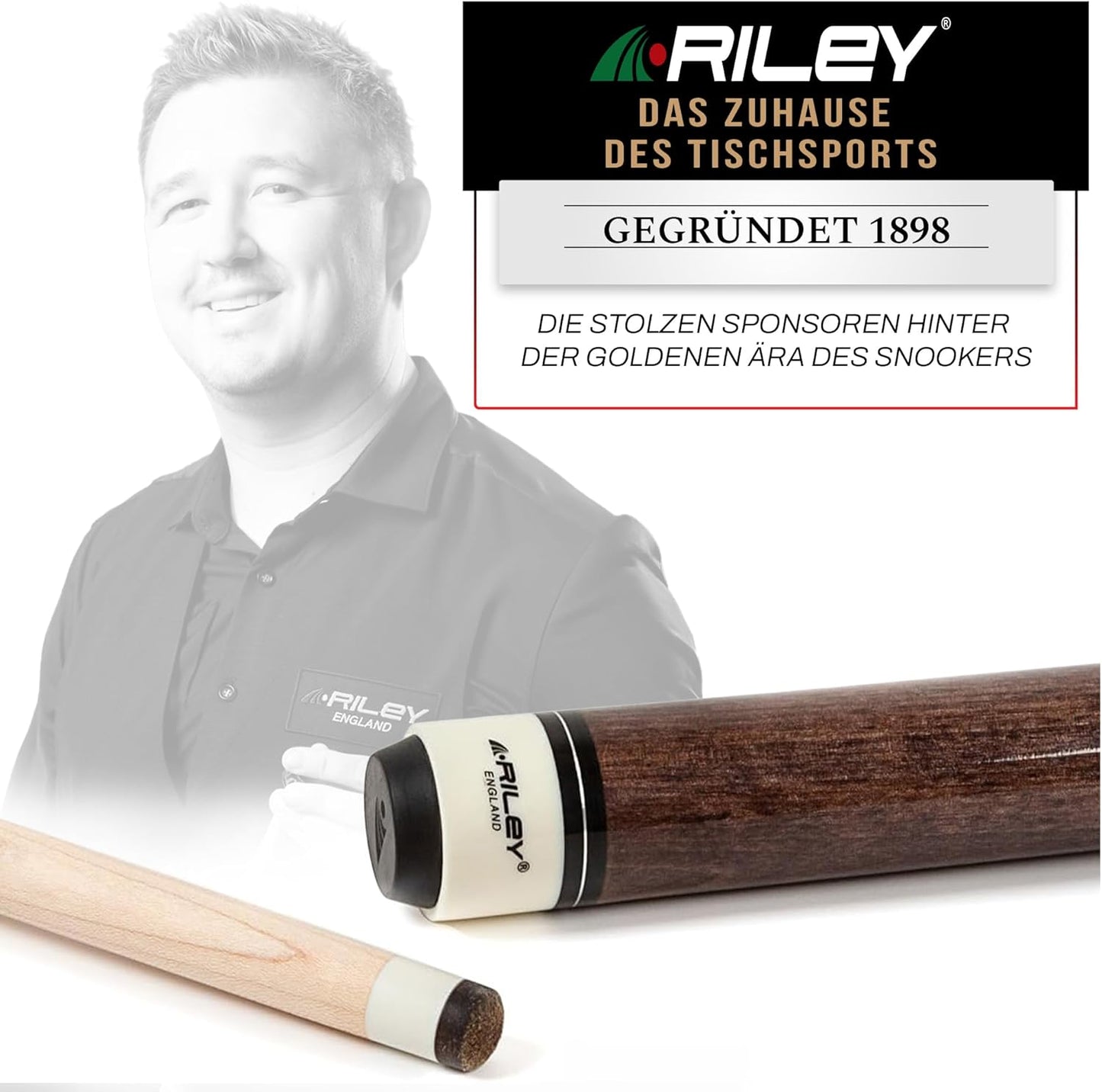 Billardqueue mit Tragetasche, Dunkle Holzfärbung mit Koffer