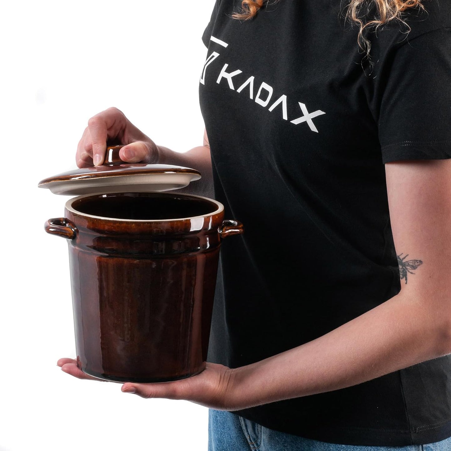 Gärtopf mit Deckel, 2l Hoch
