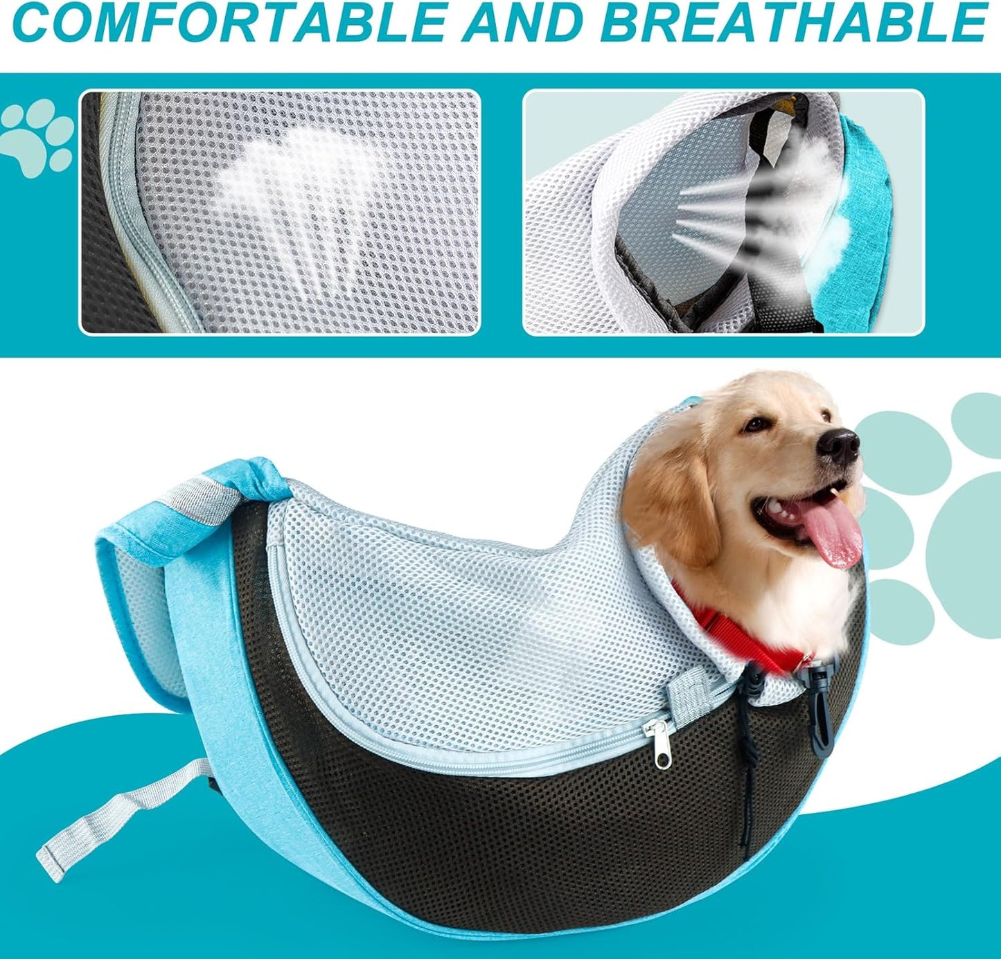 Atmungsaktives Hundetragetuch bis 5kg