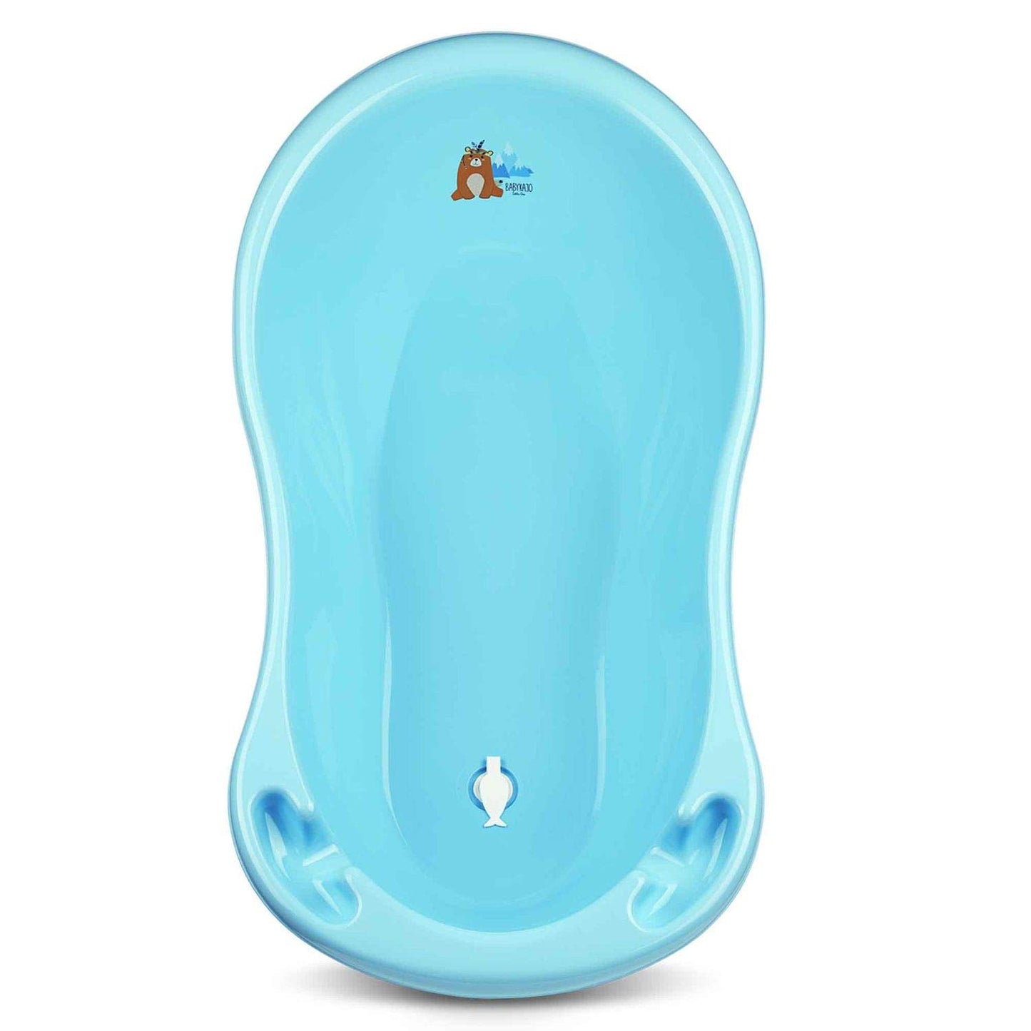 Babybadewanne mit Stöpsel, Bärchen Blau 1 - Set