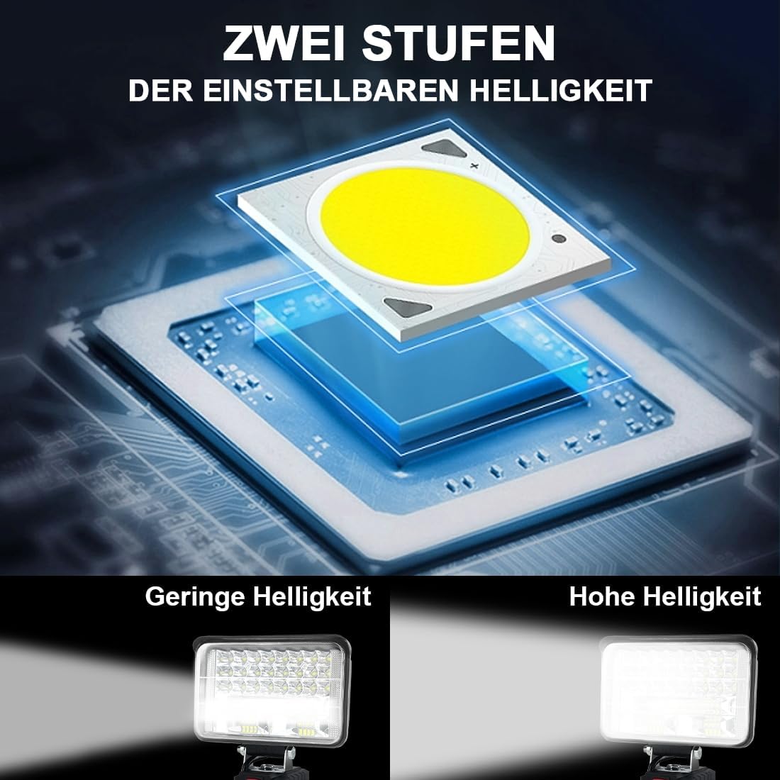 Akku-Lampe, 5 zoll mit USB