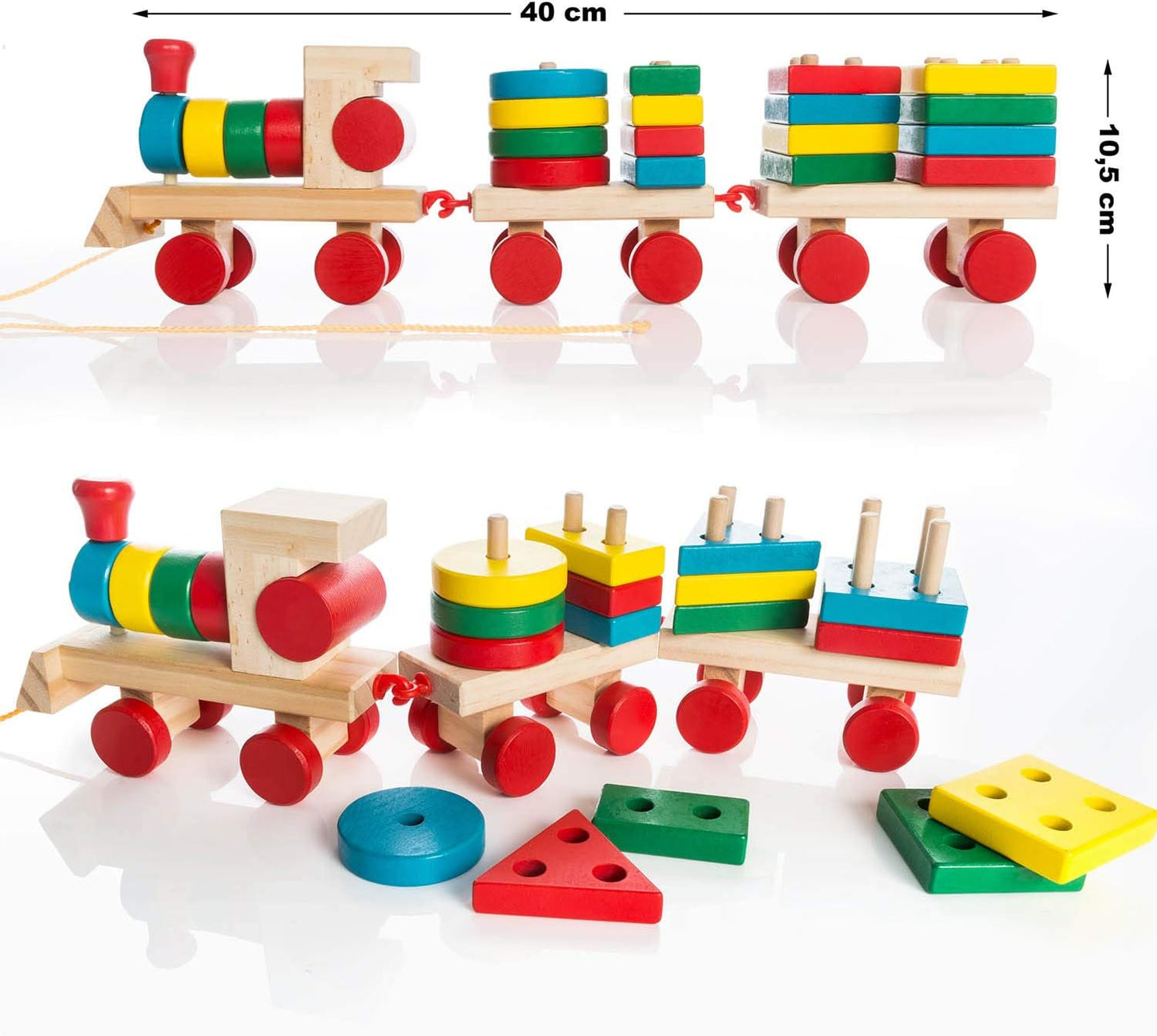 Holz-Eisenbahn Spielzeug-Set, Holzzug