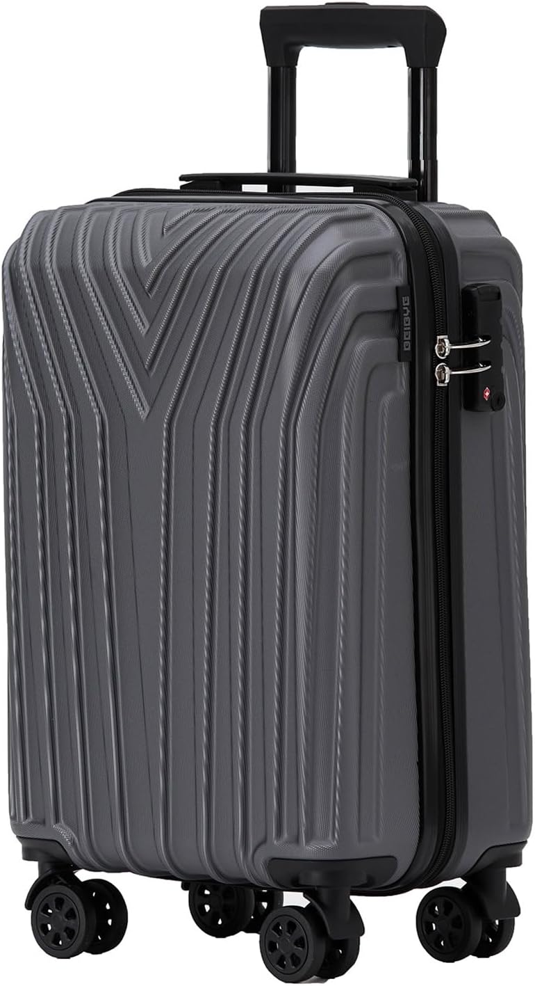 Kofferset Rollkoffer Hartschale mit TSA-Schloss, 55 cm Businessgrey