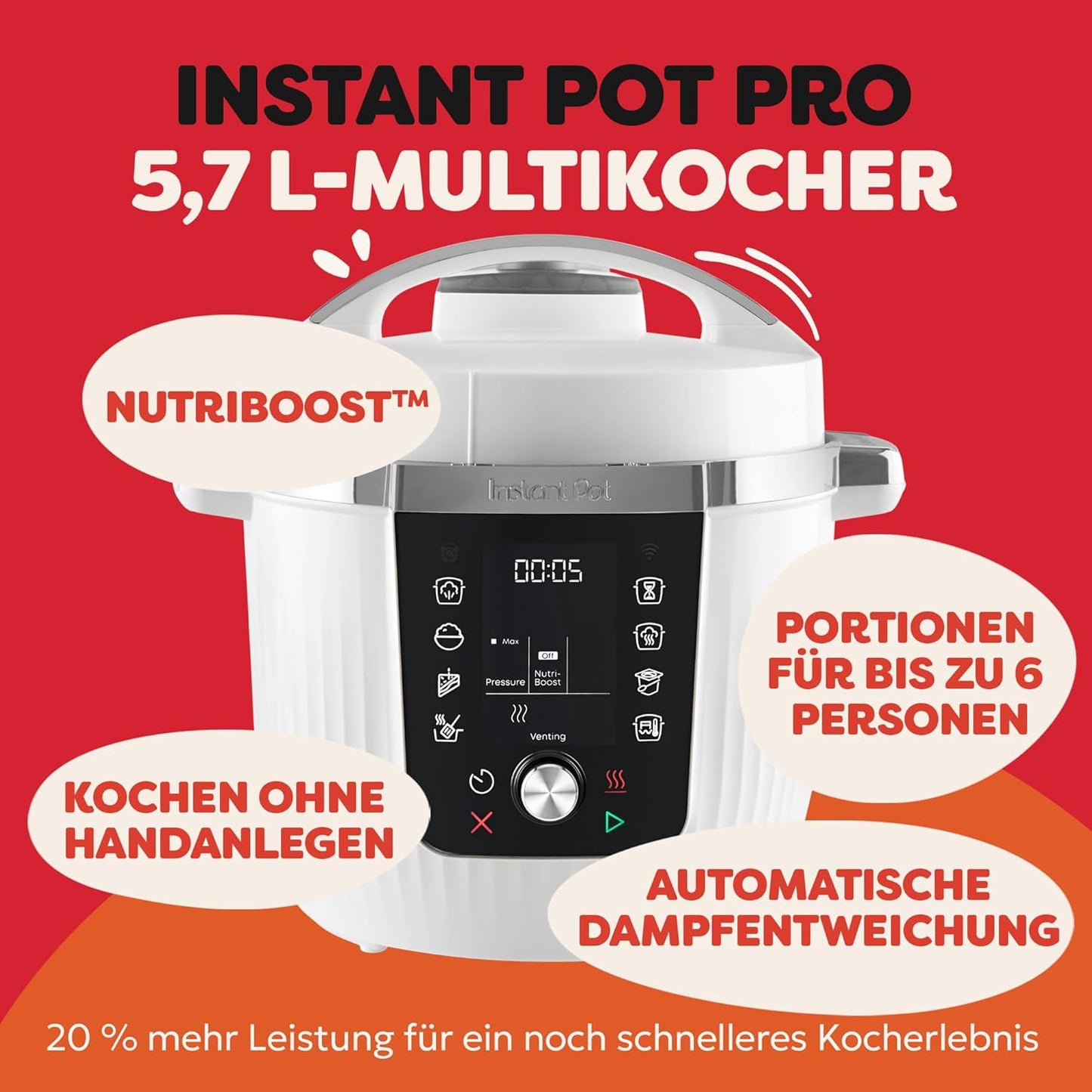 10-in-1 Multikocher mit Schnellkoch- und Schongar-Funktionen, 112-0001-01-EU