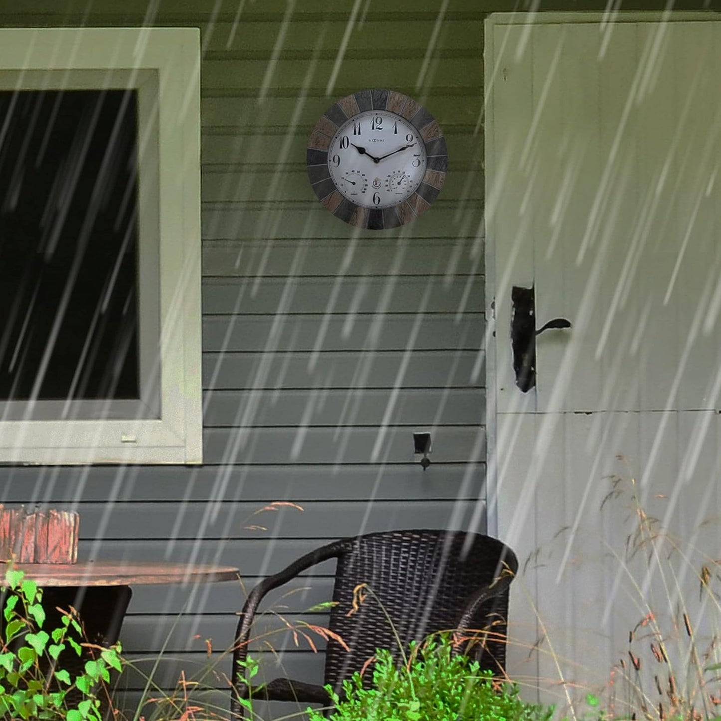 4311 Wanduhr Aster mit Wetterstation