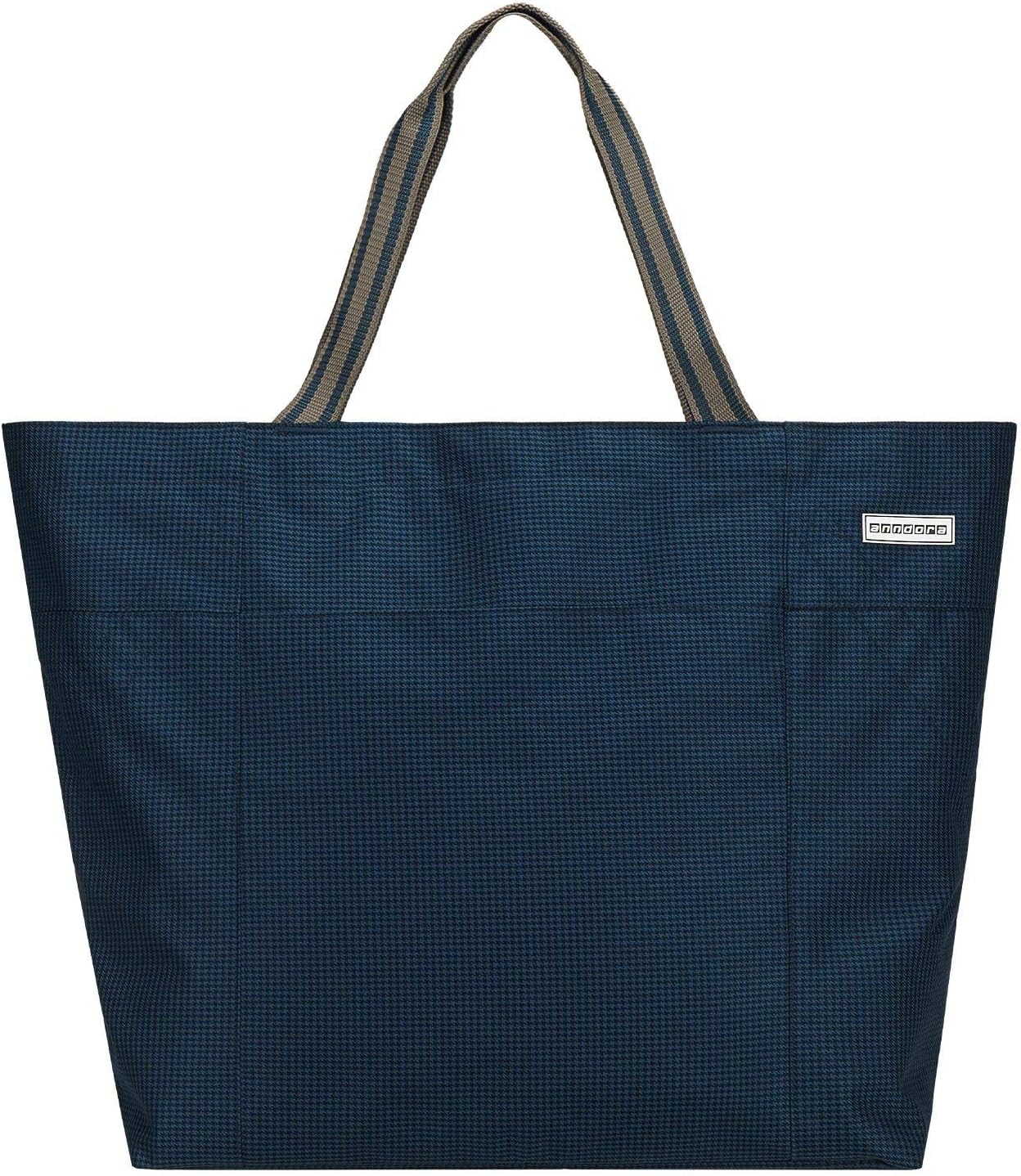 Strandtasche, Blau Hahnentritt