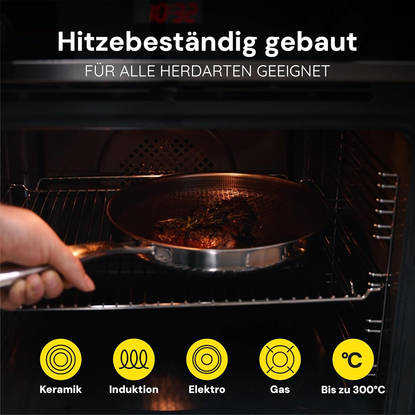 Keramik Antihaftpfanne 24 cm, kratzfest & backofenfest, Pfanne 24 cm
