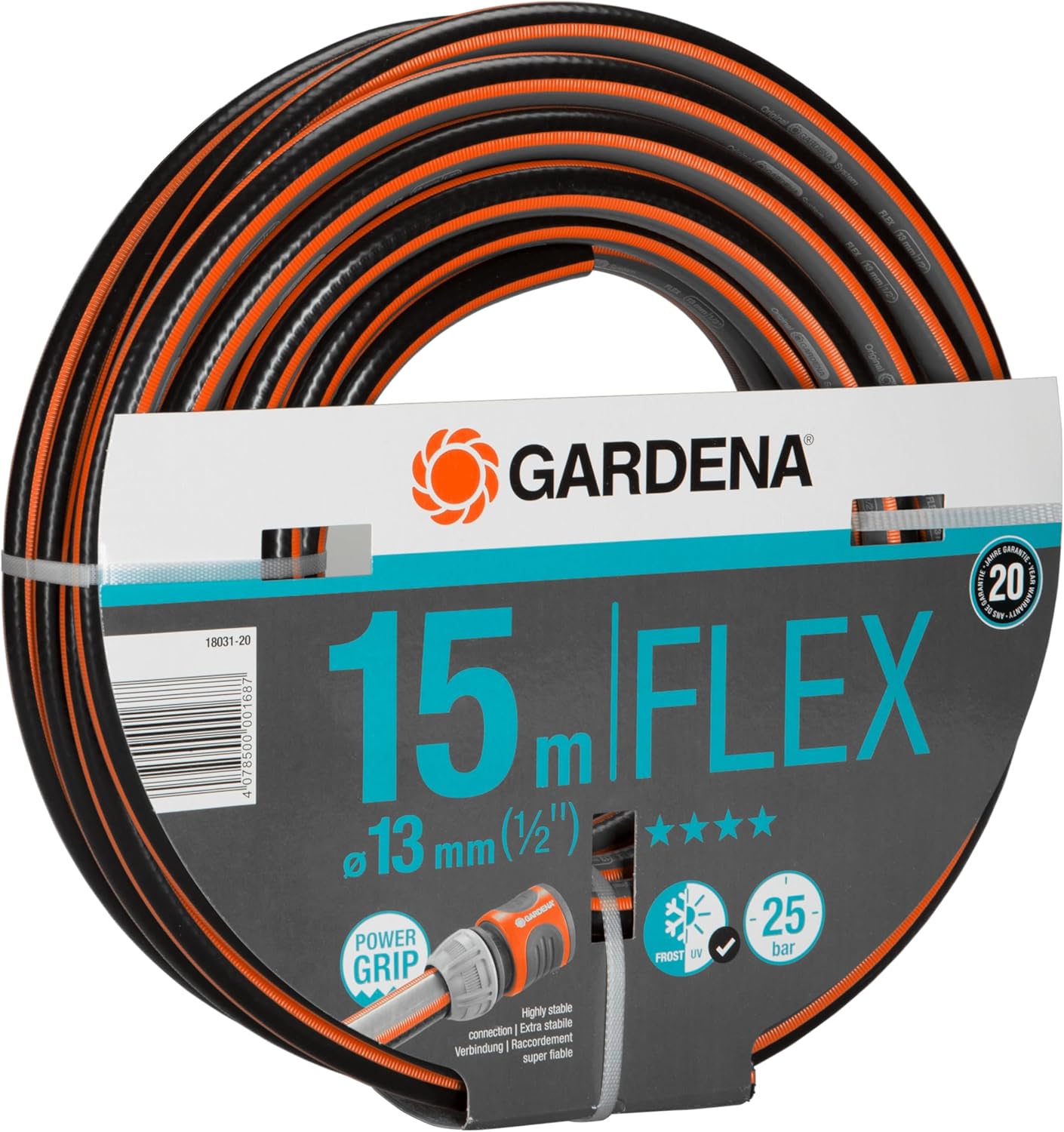 Comfort FLEX Gartenschlauch 15m, 15m ohne Systemteile Single