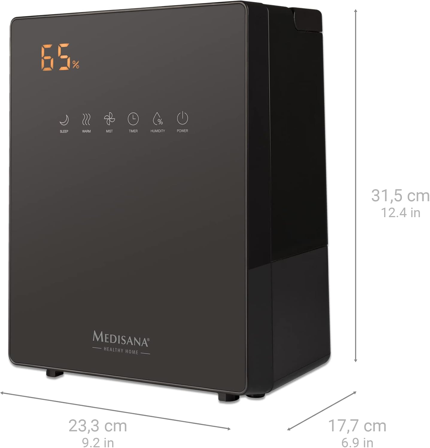 AH 675 Luftbefeuchter mit Hygrometer und Timerfunktion, 5,2 L Wassertank