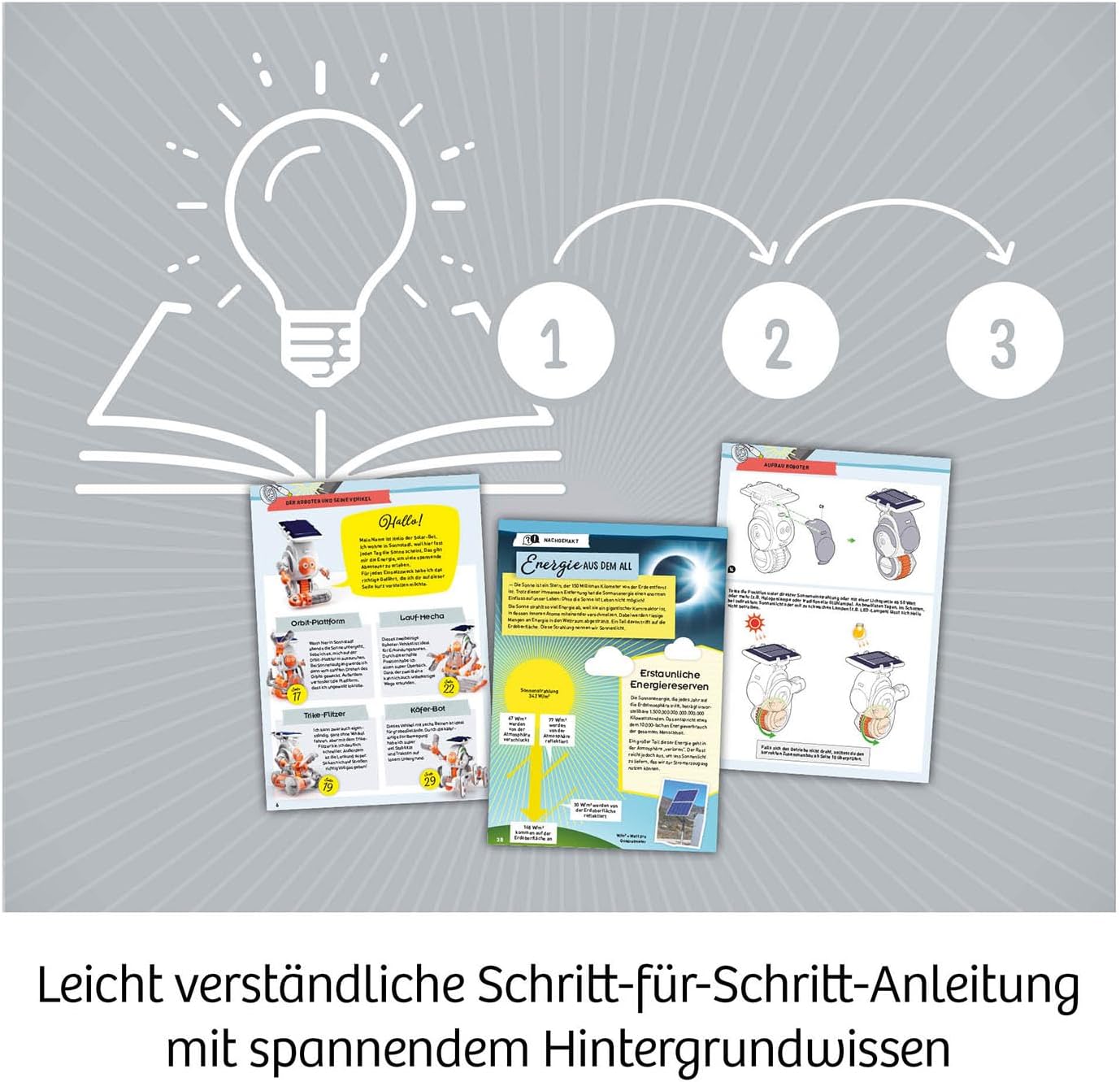 Solar Bots Bausatz (8 Modelle) für Kinder ab 8 Jahren, Solar Bots