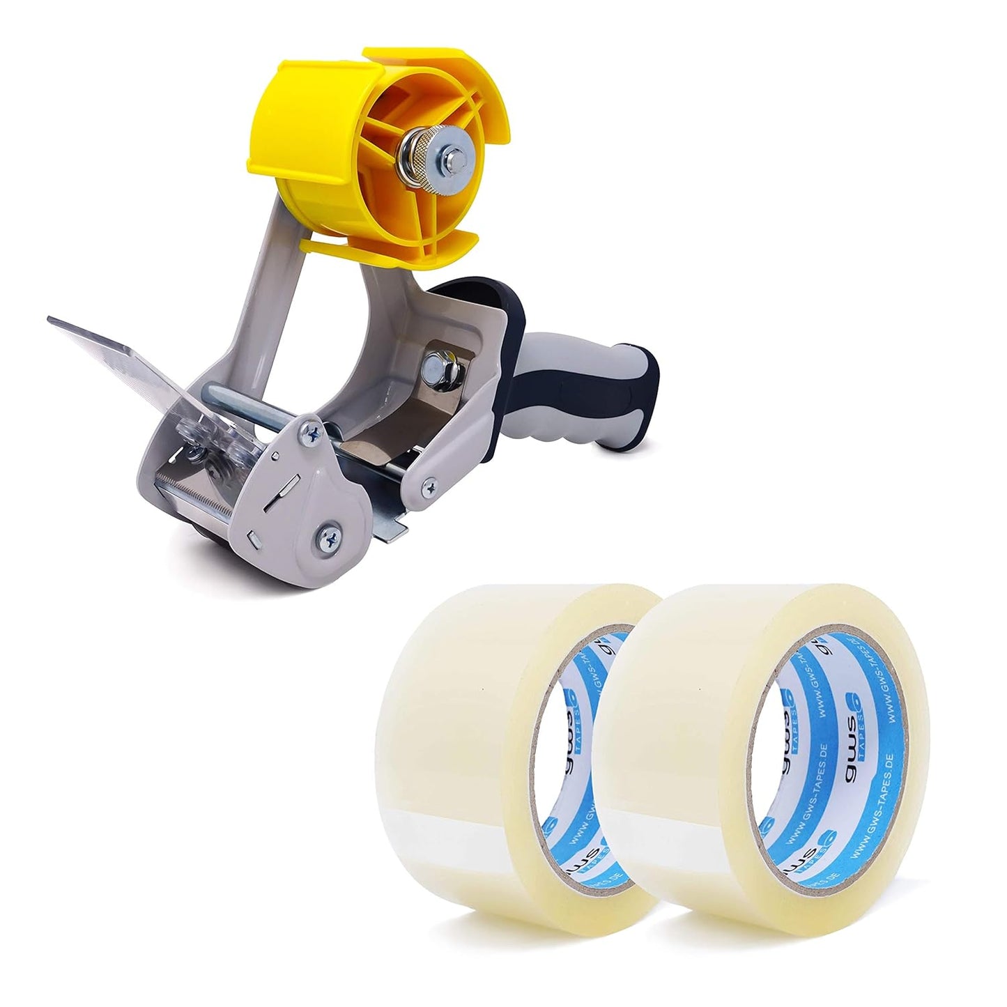 Verpackungs-Set mit Abroller & Klebeband, 2 Lager/-Industrie Abroller 01 - Transparent