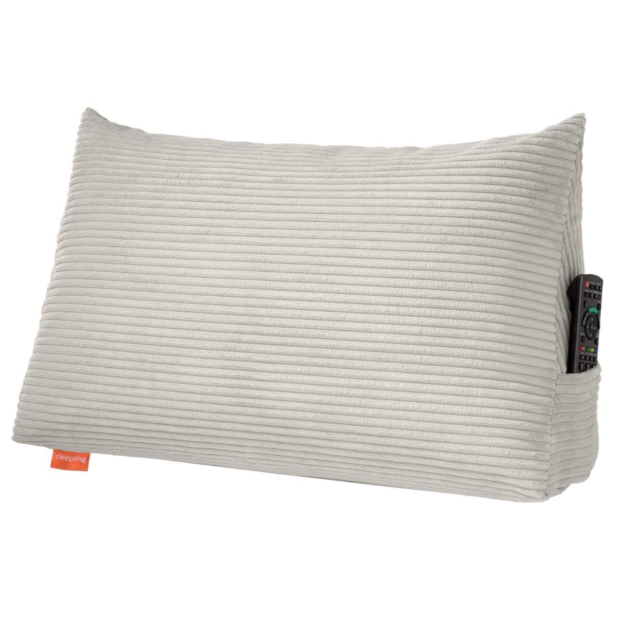 Rückenkissen mit Seitenfach, Cord: Beige 70 x 40 x 20 cm