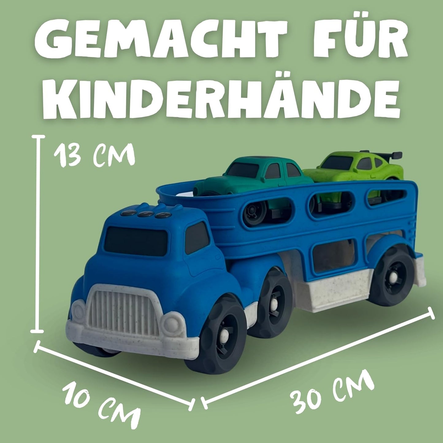 Autotransporter mit 2 Autos, Autotransporter Blau