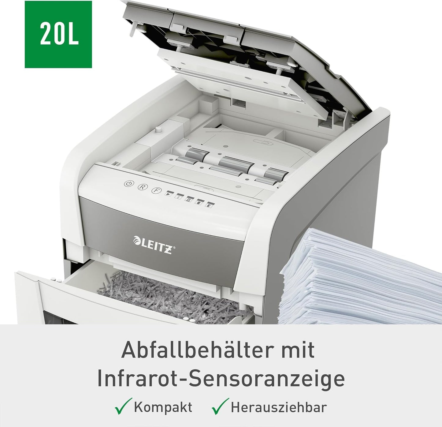 IQ Autofeed Aktenvernichter, P4 Partikelschnitt / 50 Blatt