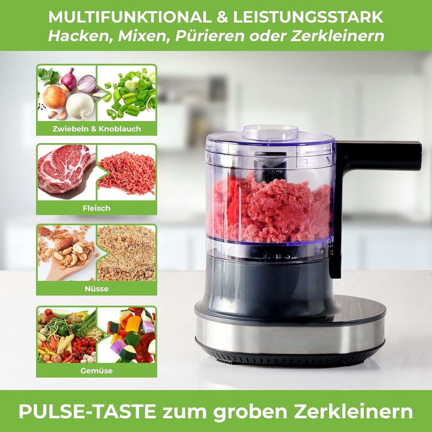 4D Küchen-Zerkleinerer Nutri-Chopper mit Auto-Blade