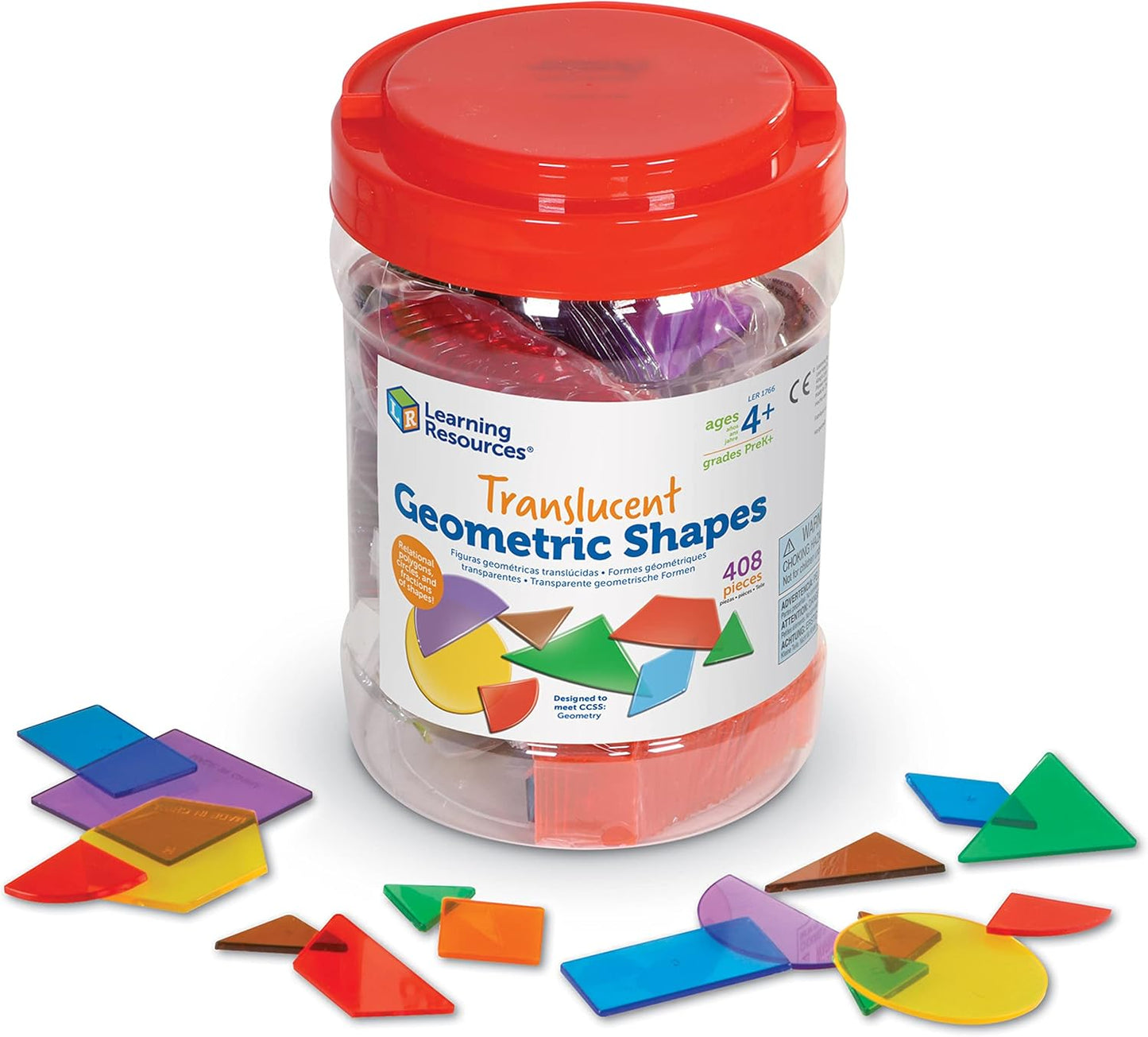 Transparente Geometrie-Formen-Set, Single