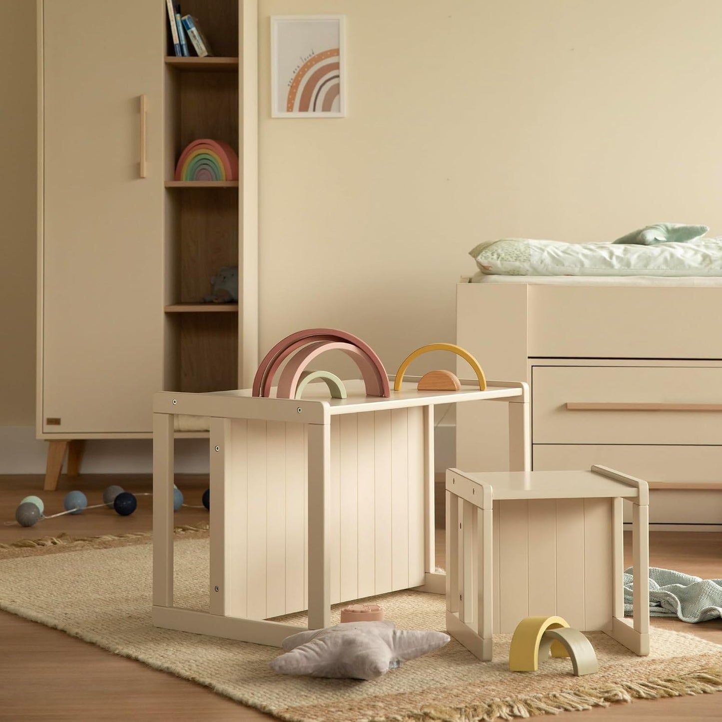 Sitzhocker für Kinder, Cashmere / Beige Sitzhocker