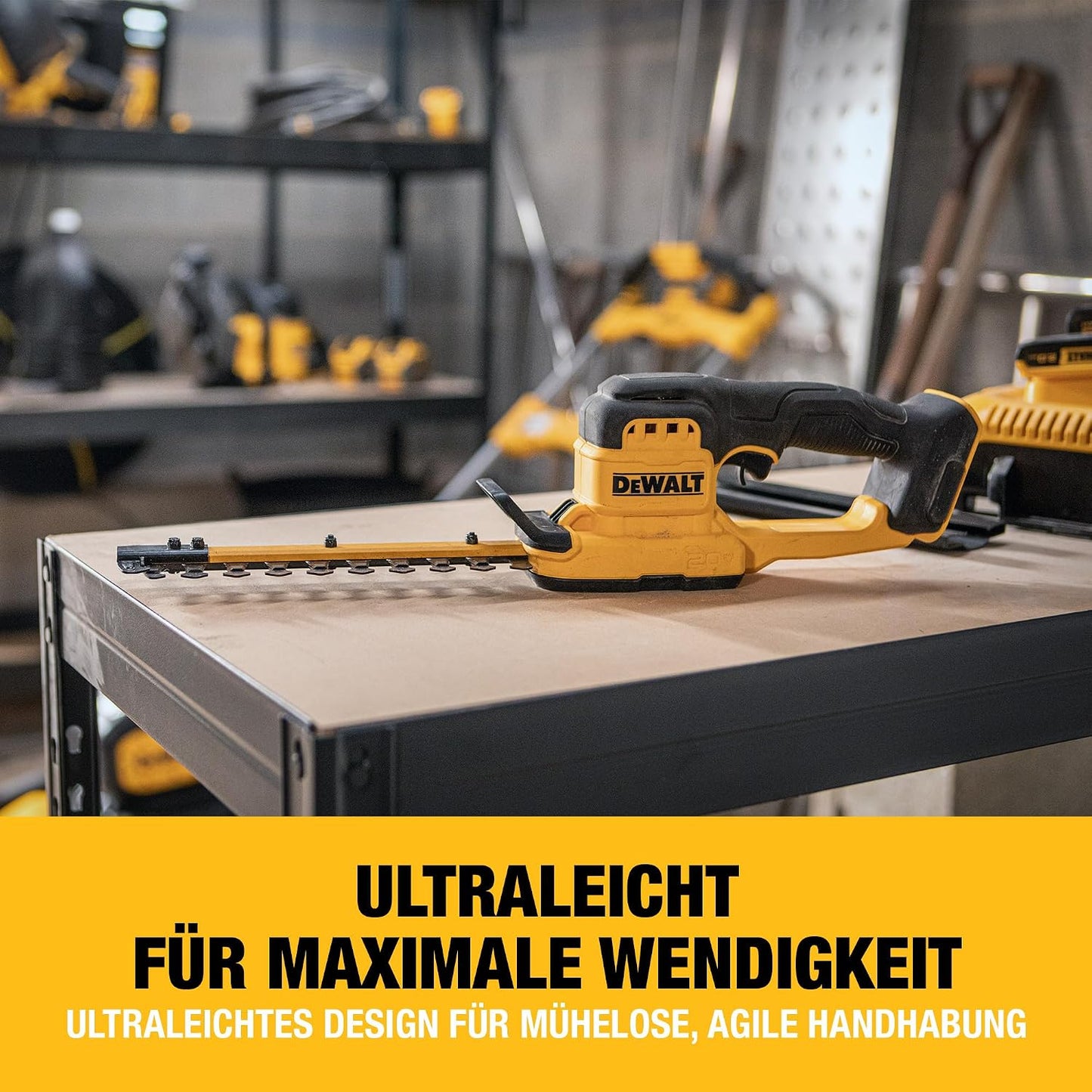 18V XR Kompakte Heckenschere, Einhandbedienung