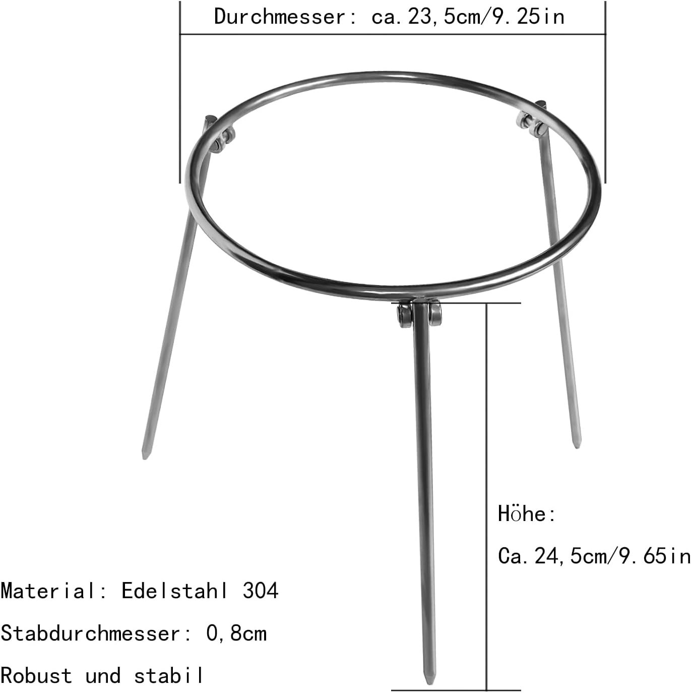 Dreibein für Lagerfeuer, O-Typ