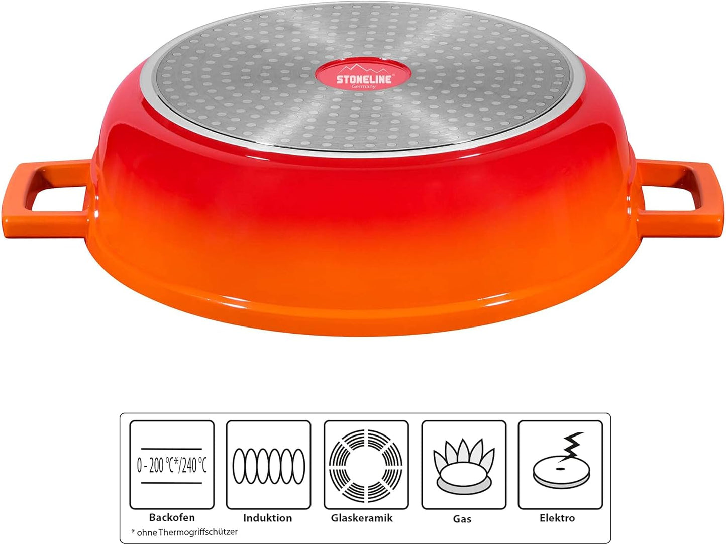 Cocotte Bräter, 28 cm Orange