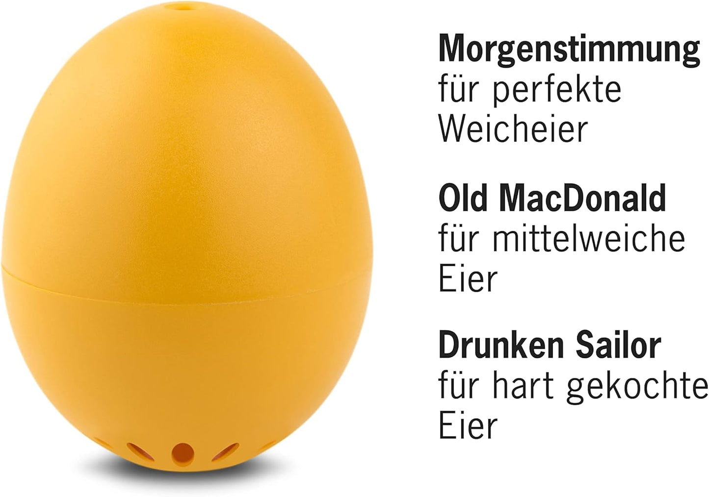 Singende Eieruhr zum Mitkochen, 5,1 x 4,5 cm Orange