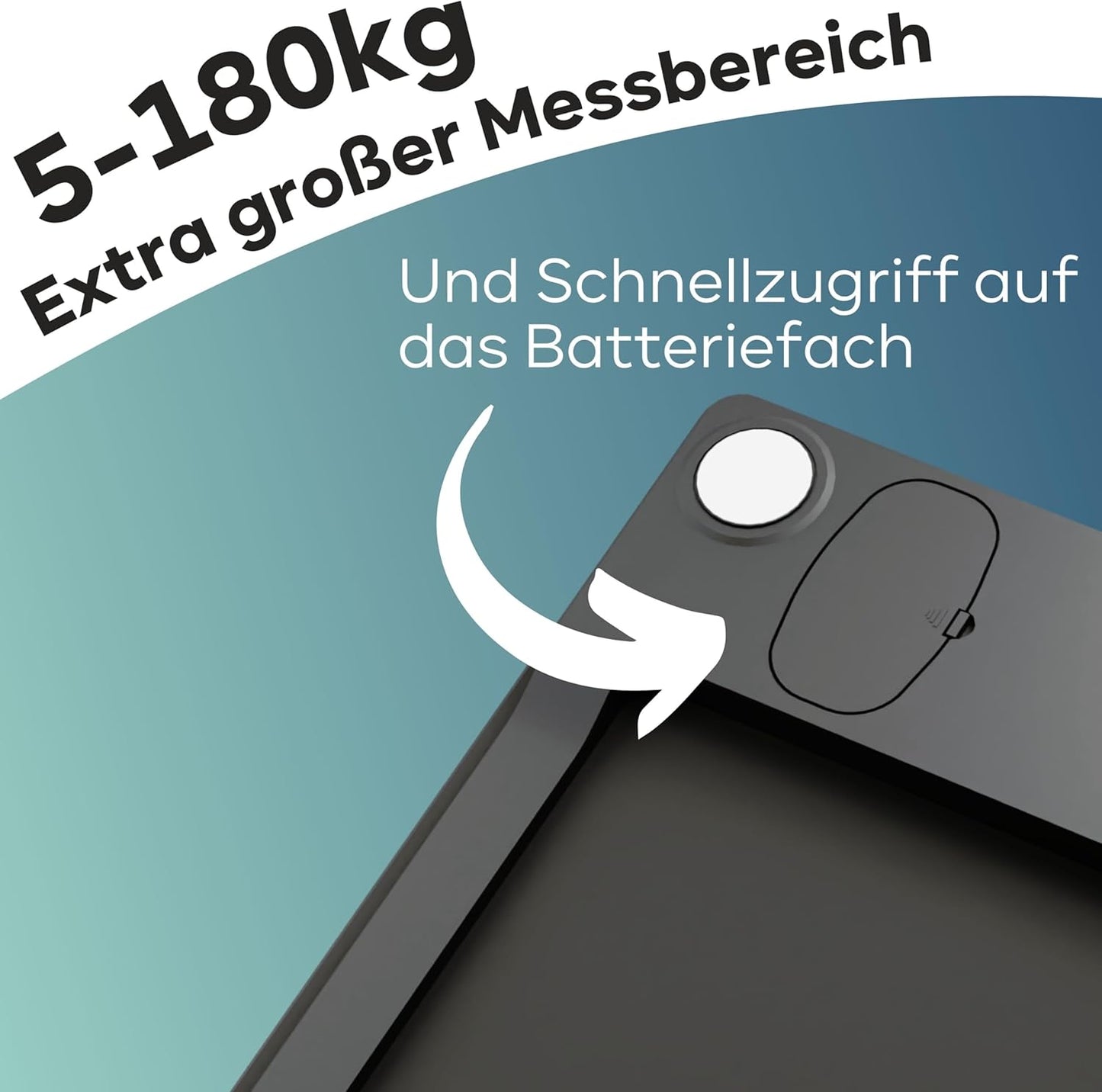 PC-PW 3122 Personenwaage mit LCD-Display, Schwarz
