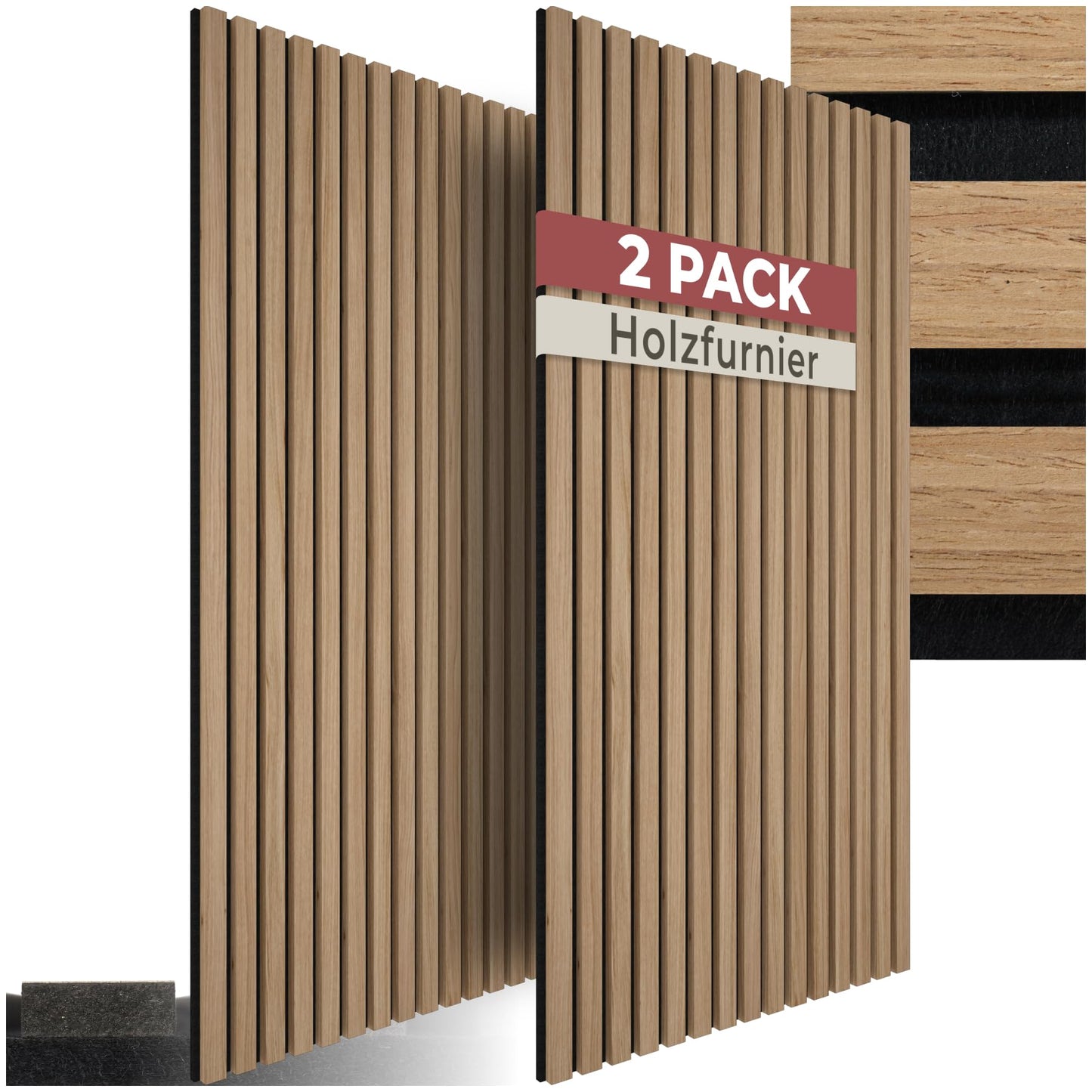 Akustikpaneele Schallschutz-Set, 2er Set Eiche