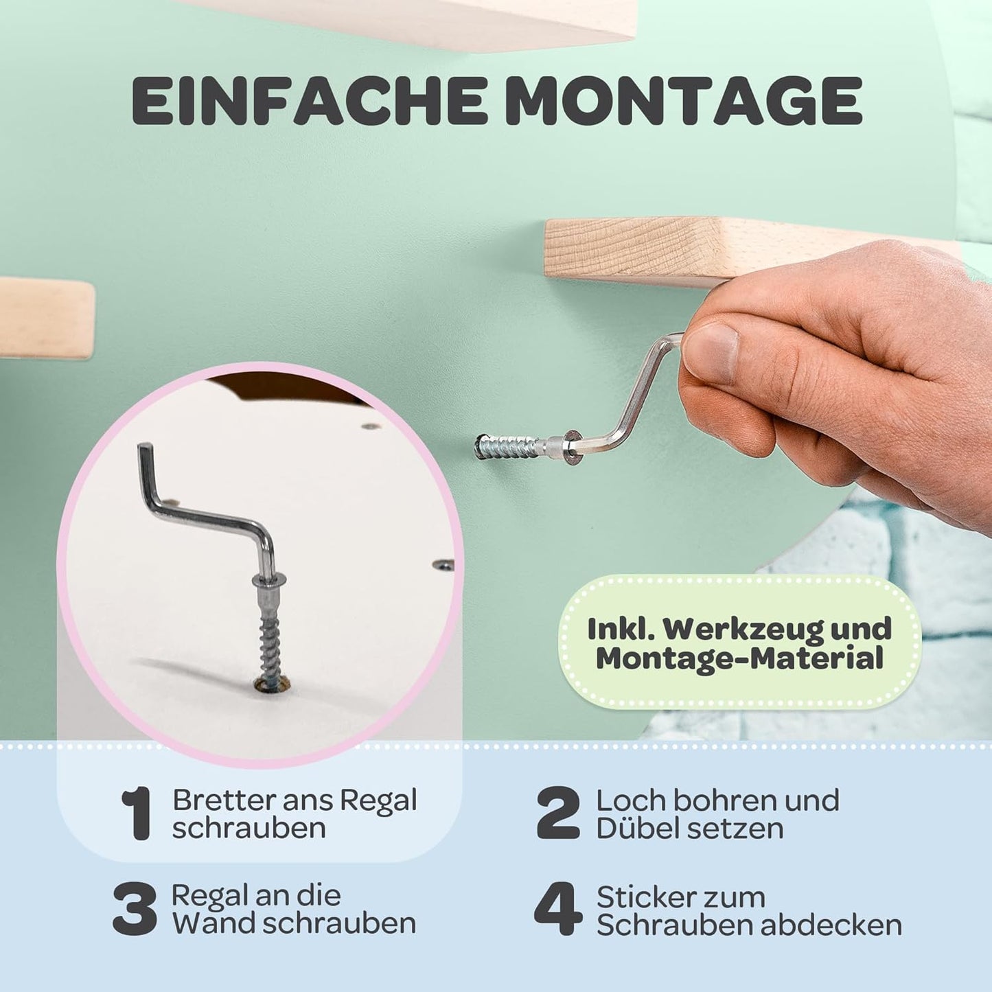 Tonie Regal Wolke für Toniebox-Figuren (mit Tragetasche), Grün