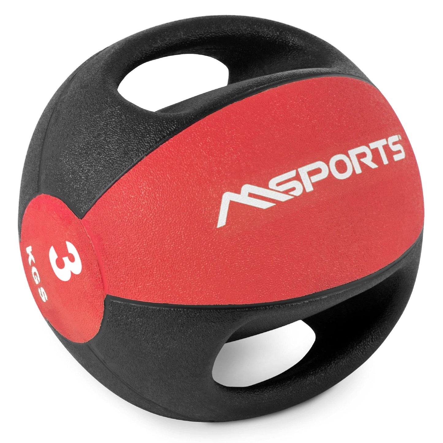 Medizinball mit Griffen 3 kg, 3 kg - Rot