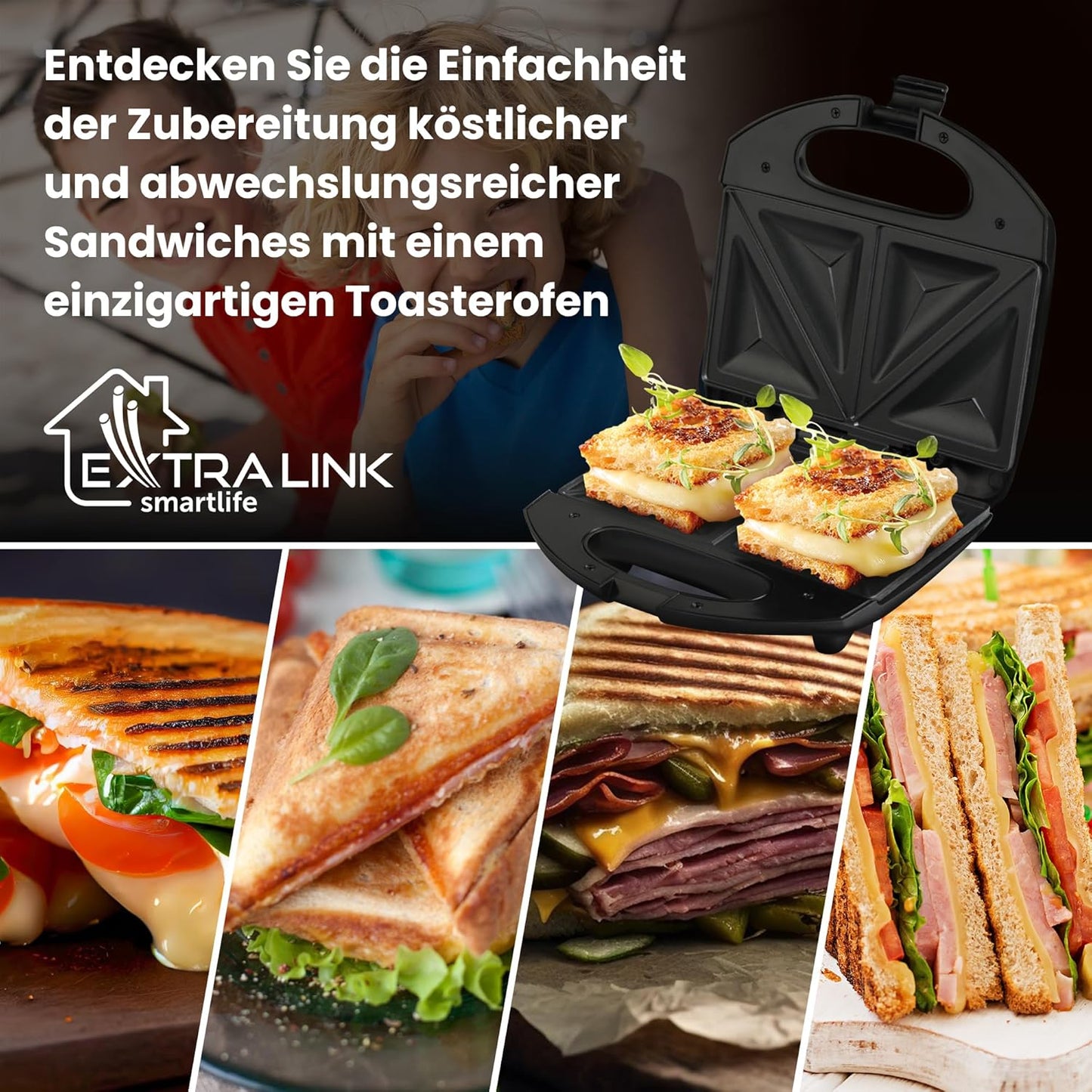 SJ-22 Sandwichtoaster mit Antihaftbeschichtung