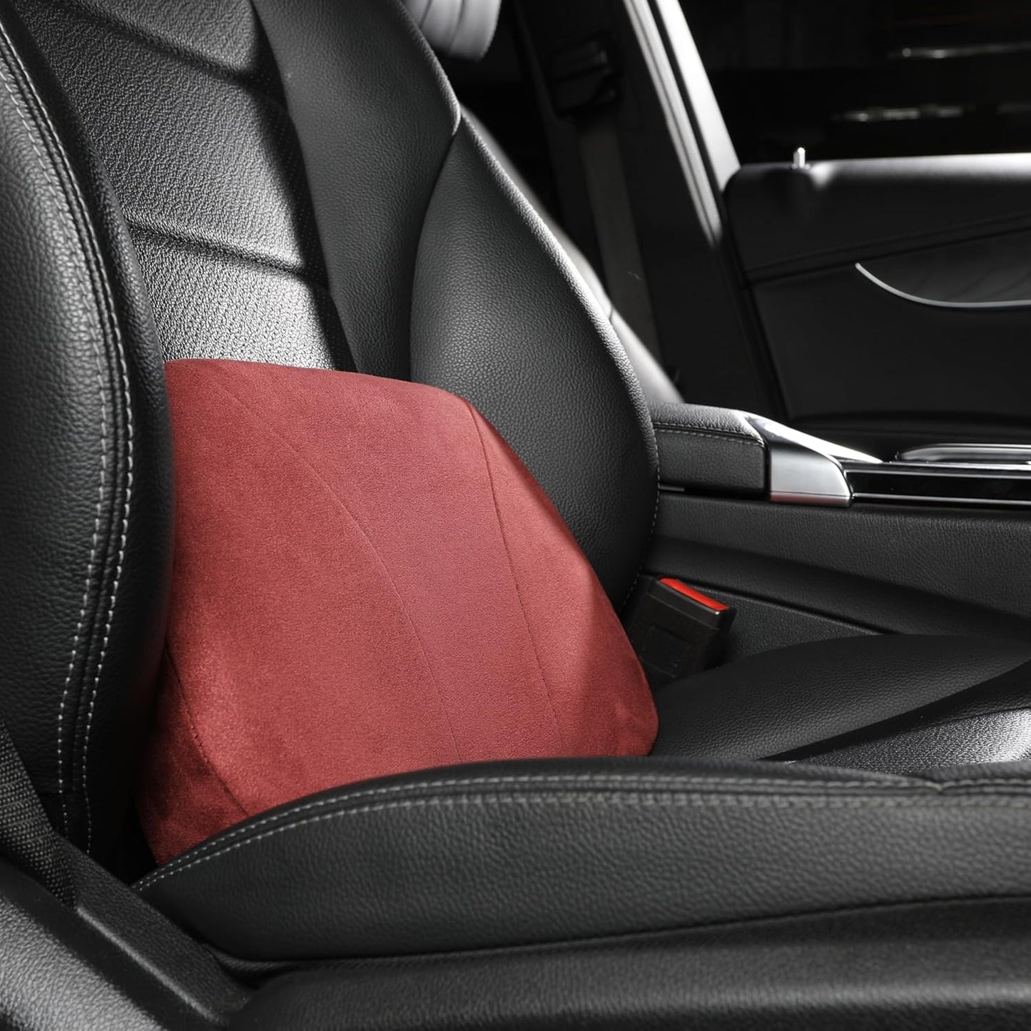 Lendenstützkissen mit Memory Foam für Auto & Büro, Wein