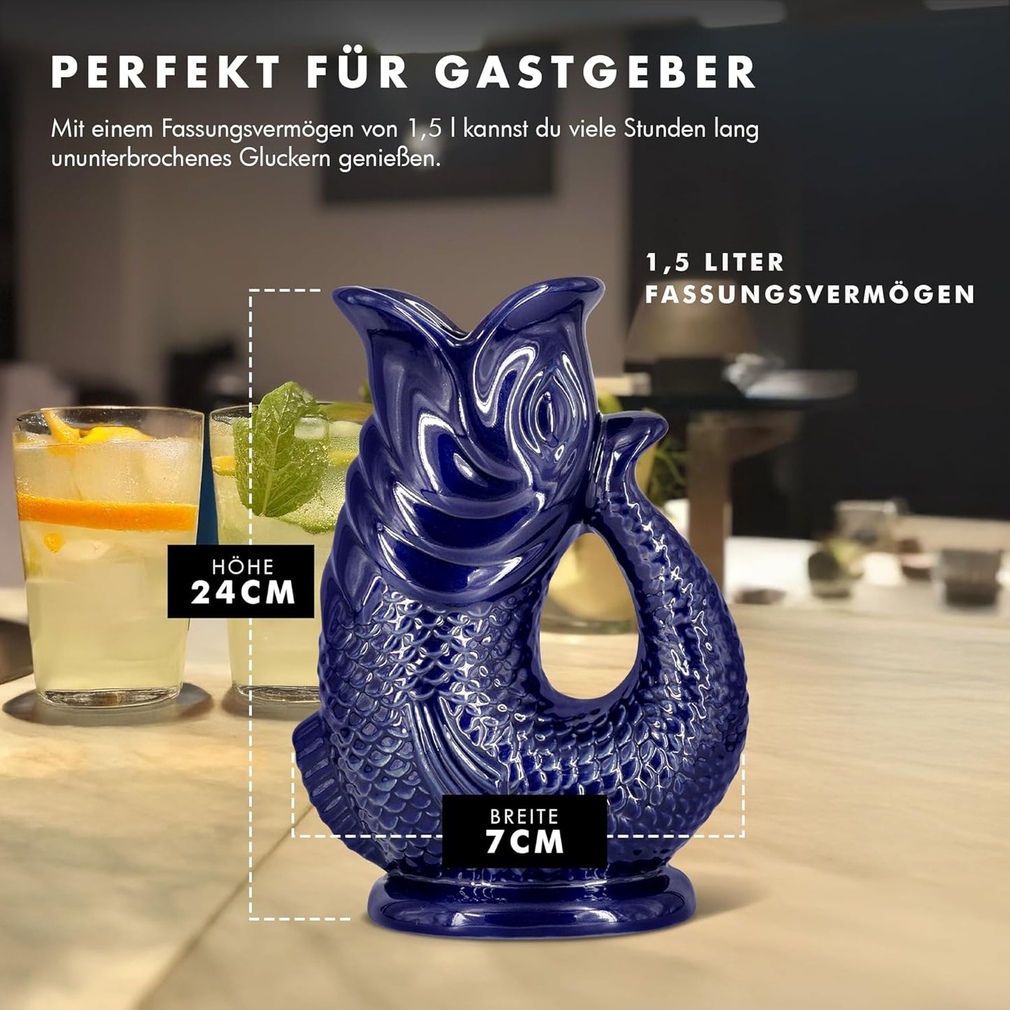 Wasserkaraffe in Fischform