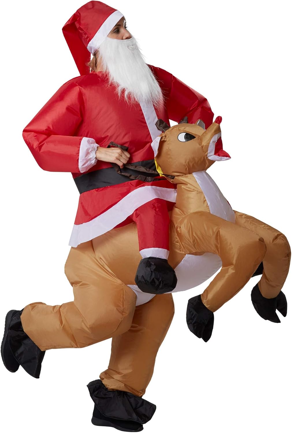 Aufblasbares Santa Claus-Kostüm, Weihnachtsmann 150 - 185 cm
