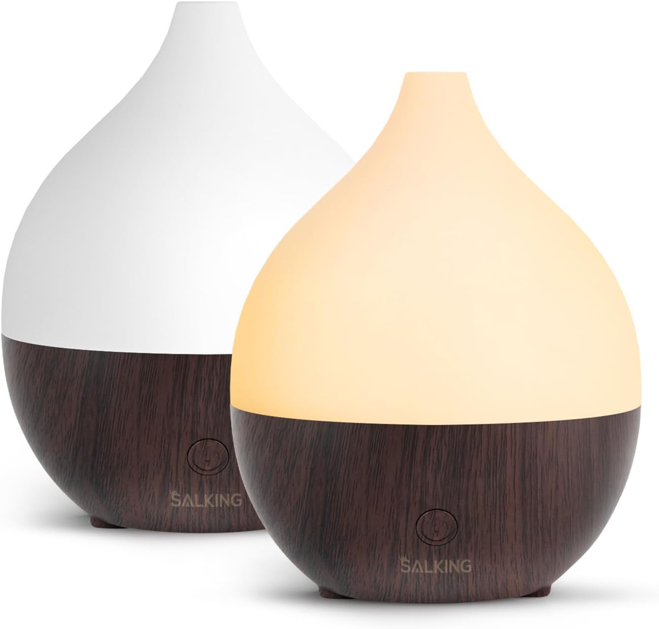 Aroma Diffuser, 2 Stück, Schwarz Holzmaserung-2er