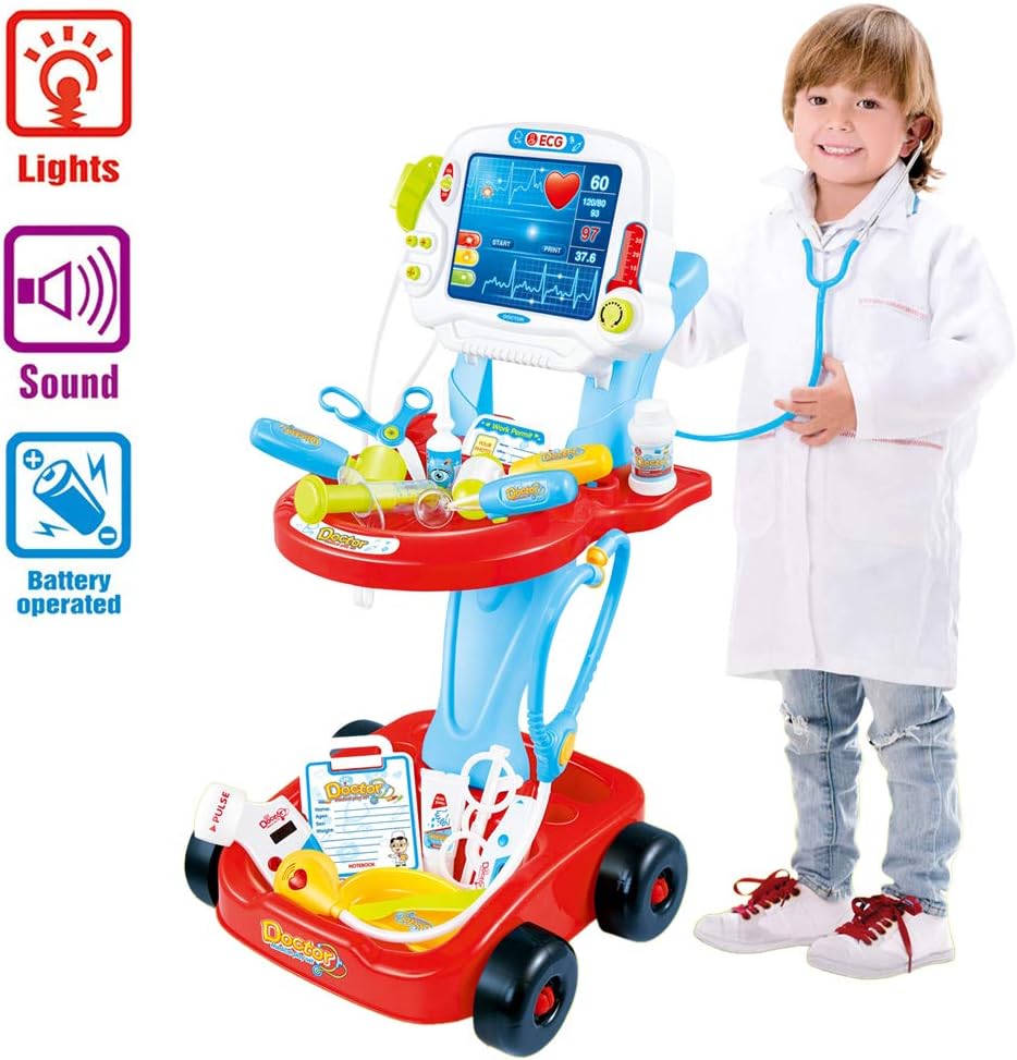 23-teiliges Arztkoffer Spielset mit Ton & Licht, 23 stk