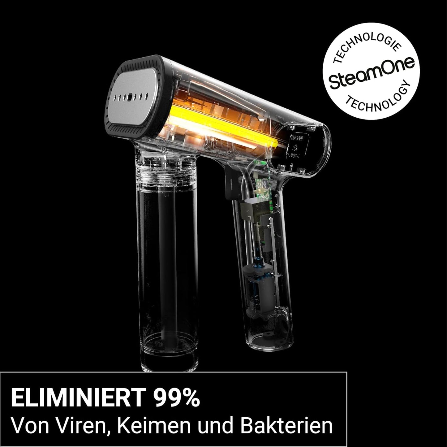 Dampfglätter mit Abschaltautomatik, Liter 150ml / Schwarz