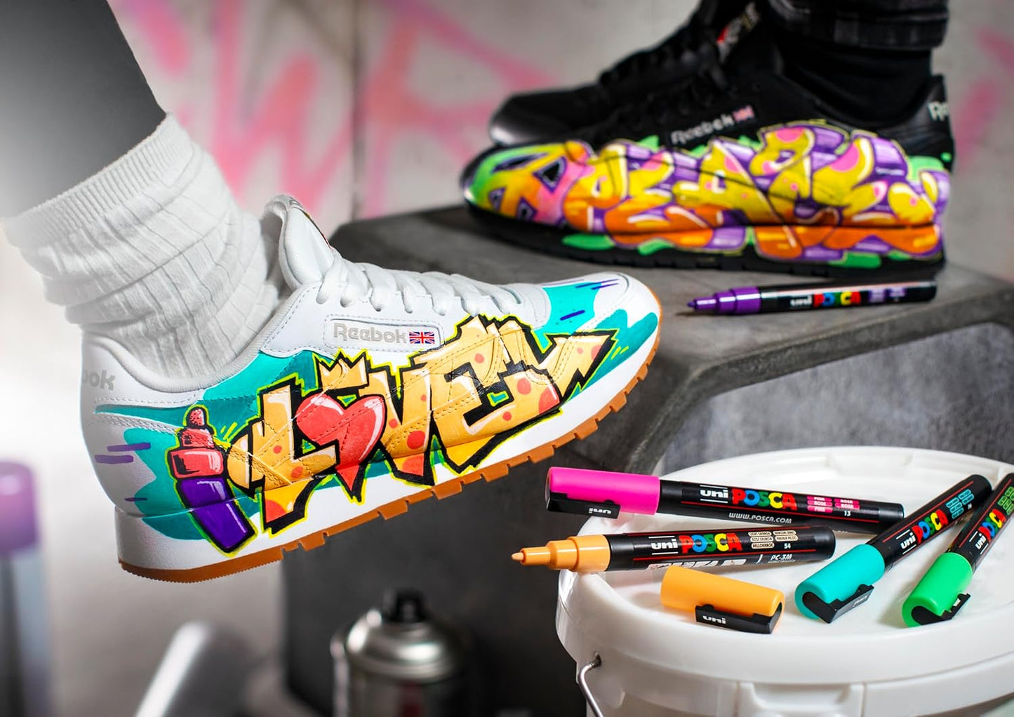 Marker-Set für Sneaker, 8er Set Sneaker schwarz