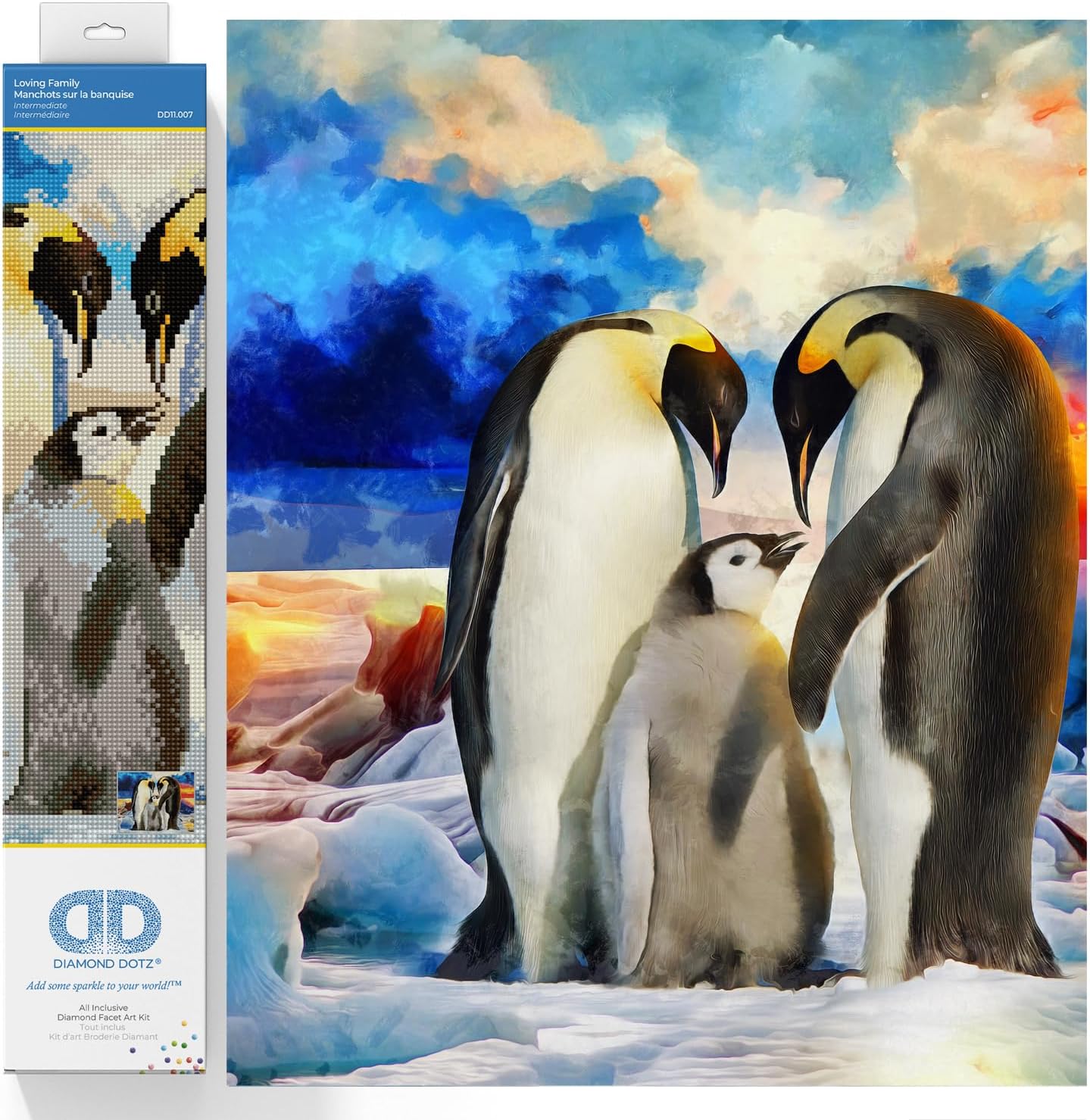 Diamond-Painting-Set Pinguin Familie